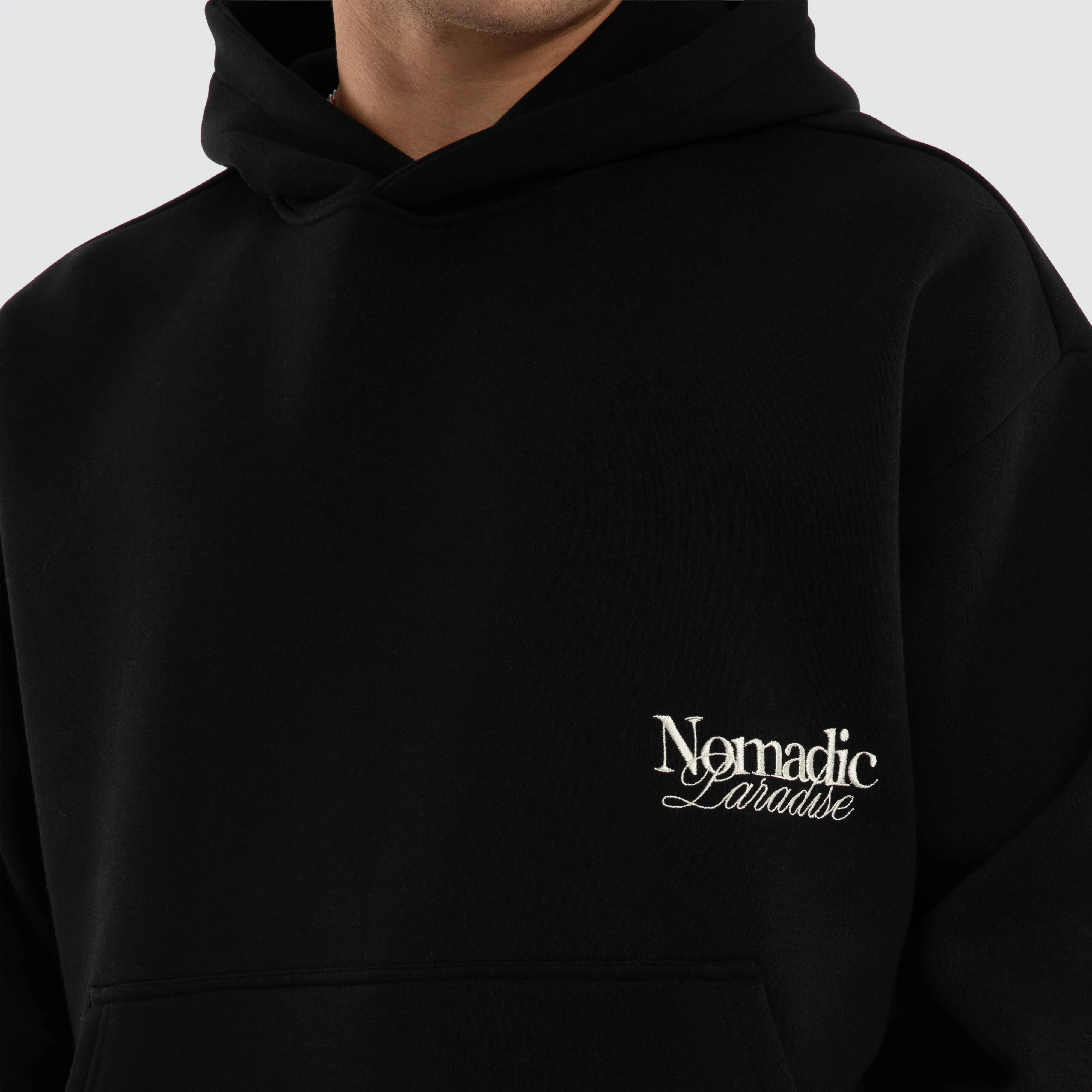 Retreat Oversized Hoodie Jet Black sold by Neverland product image thumbnail 4