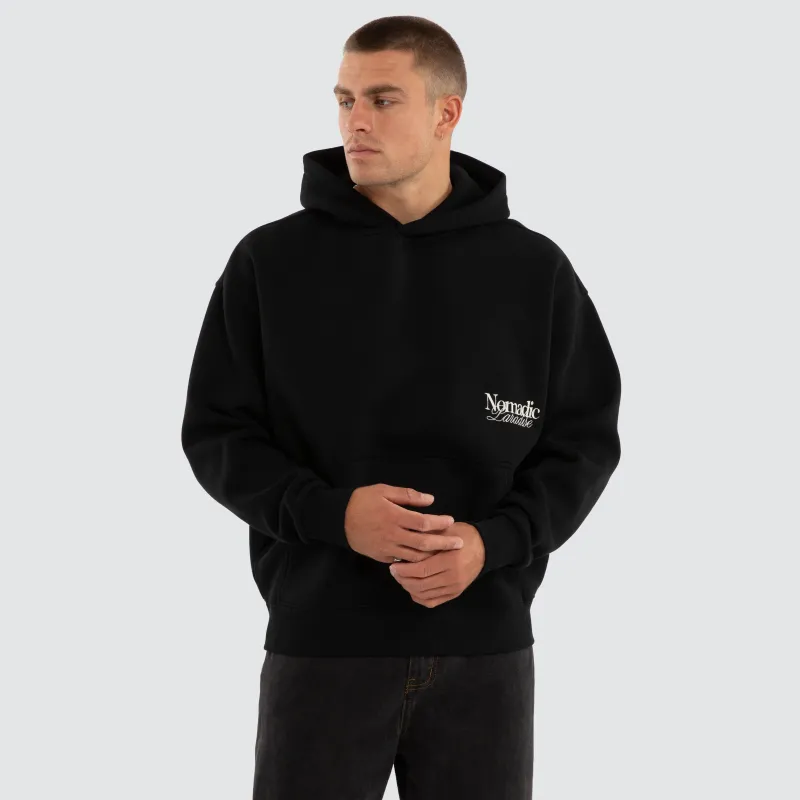 Retreat Oversized Hoodie Jet Black made by Neverland