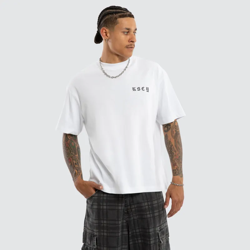 Marked Street Tee Optical White made by Neverland