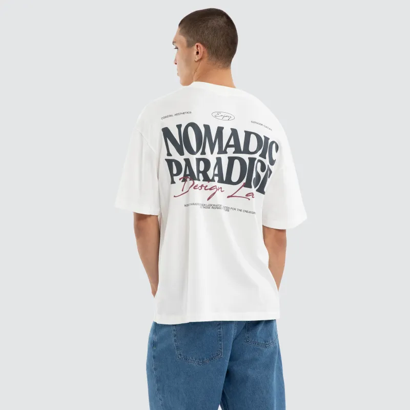Hollow Street Tee Natural White made by Neverland