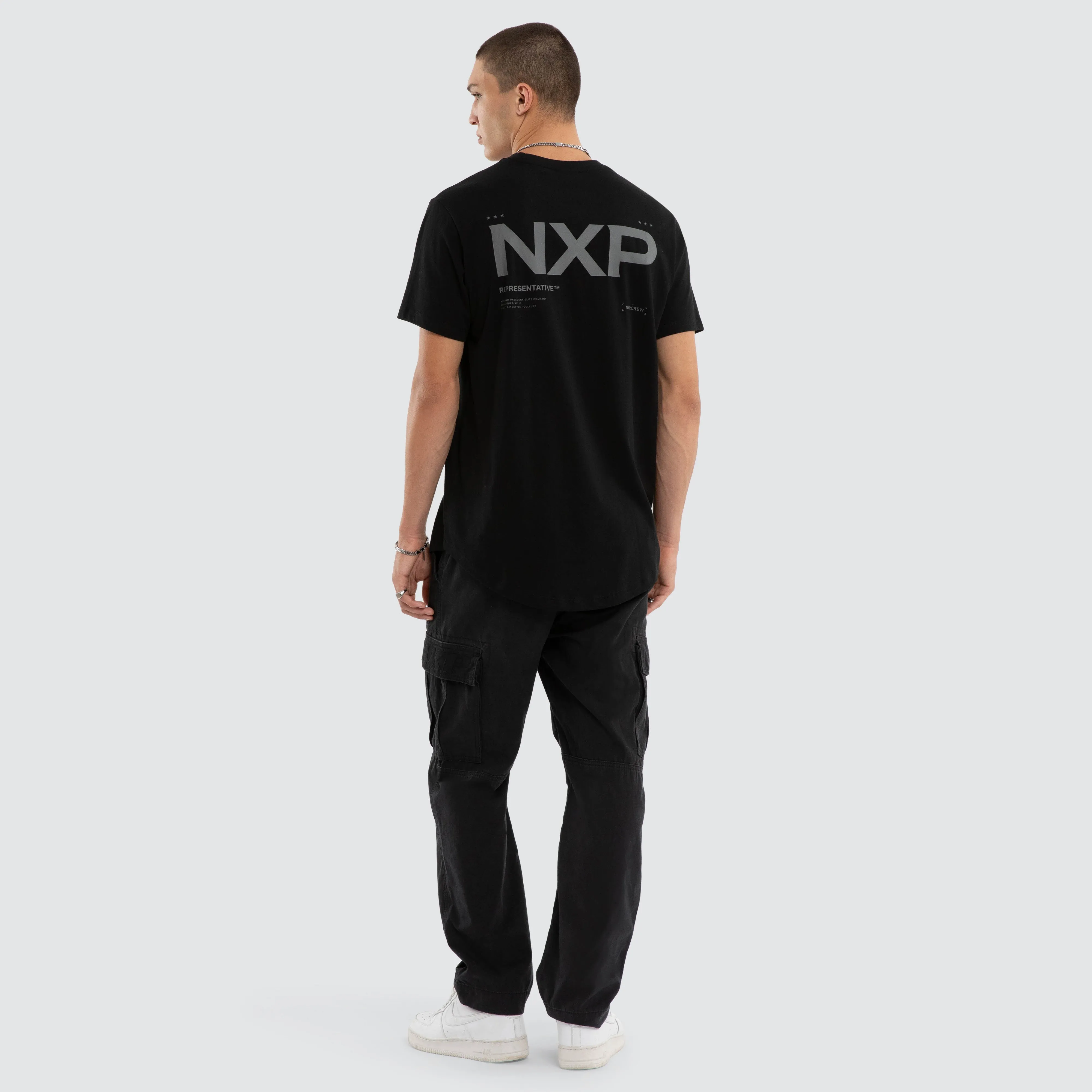 Crime Dual Curved Tee Jet Black sold by Neverland product image thumbnail 4