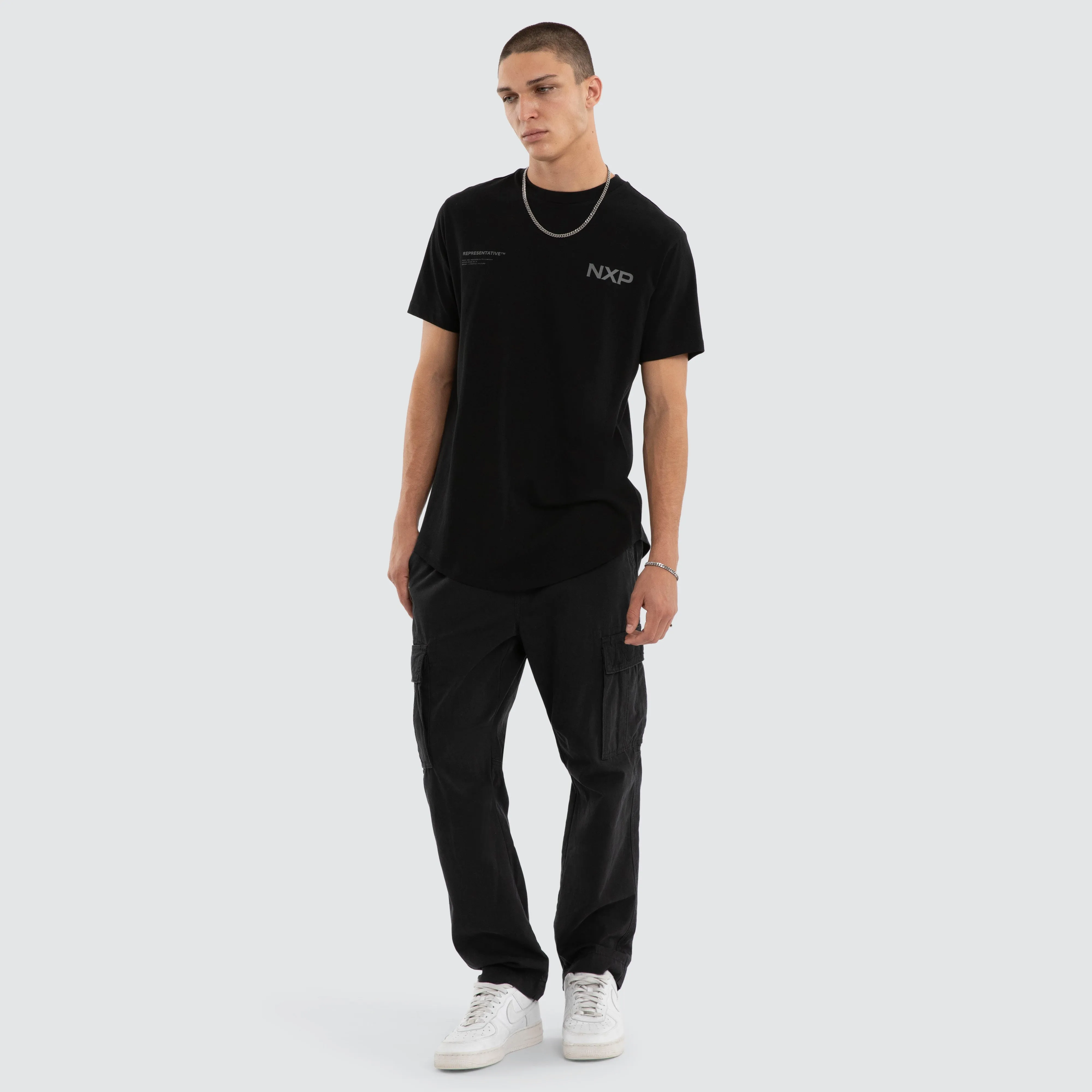 Crime Dual Curved Tee Jet Black sold by Neverland product image thumbnail 2