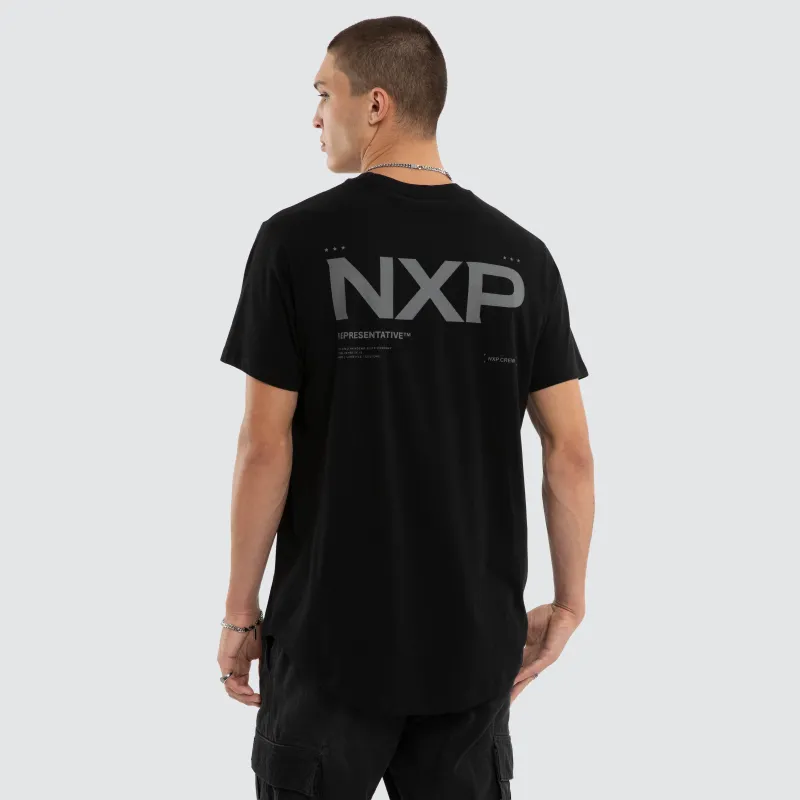 Crime Dual Curved Tee Jet Black made by Nena and Pasadena