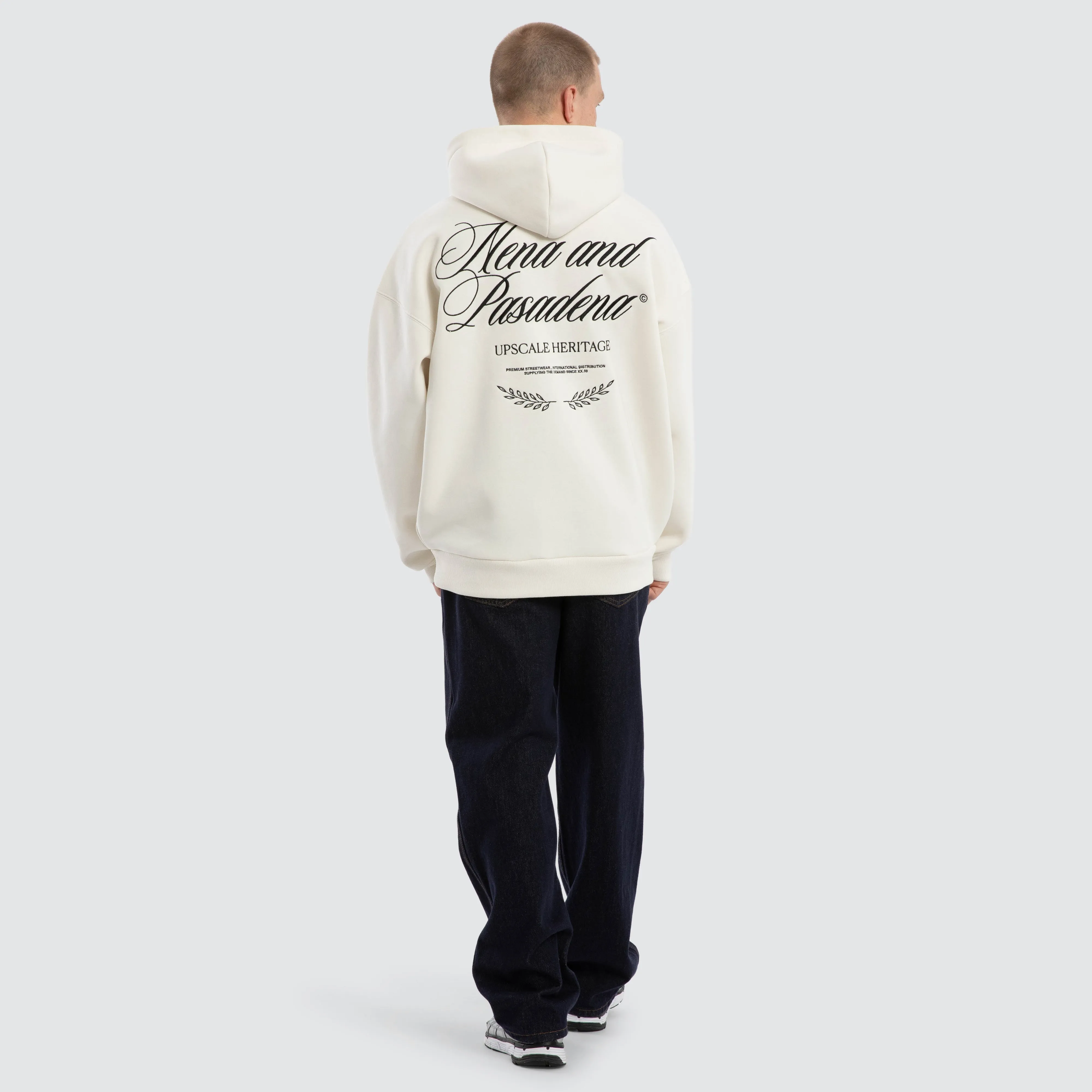 Etiquette Box Fit Hoodie Natural White sold by Neverland product image thumbnail 5