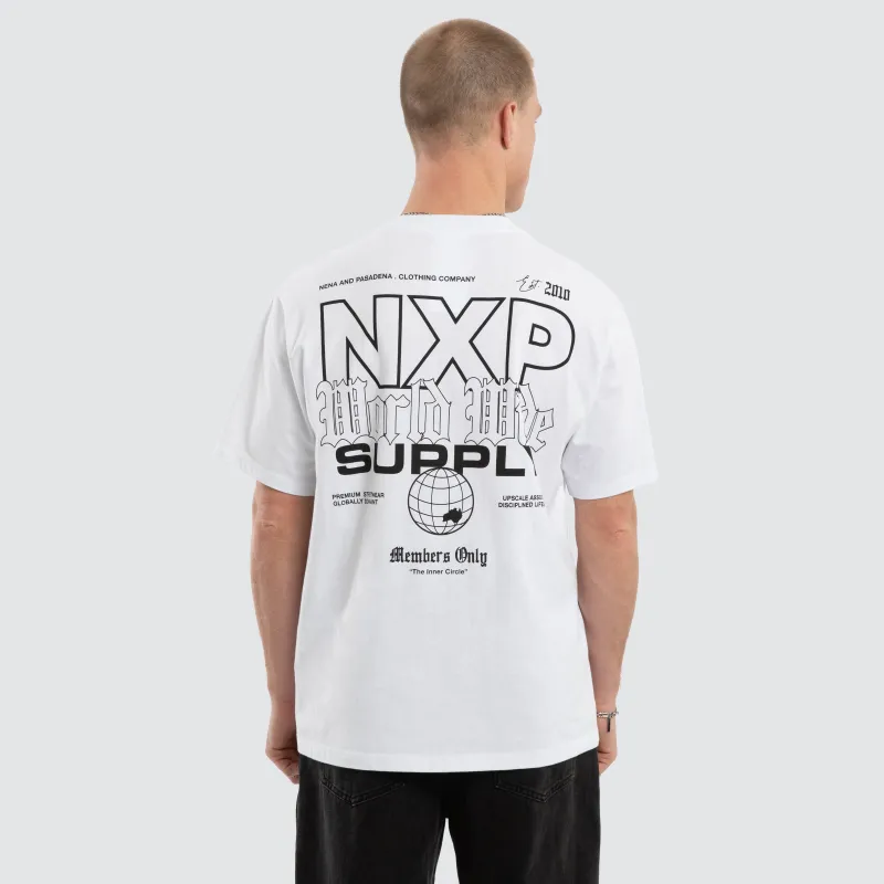 Dominant Classic Tee Optical White made by Nena and Pasadena