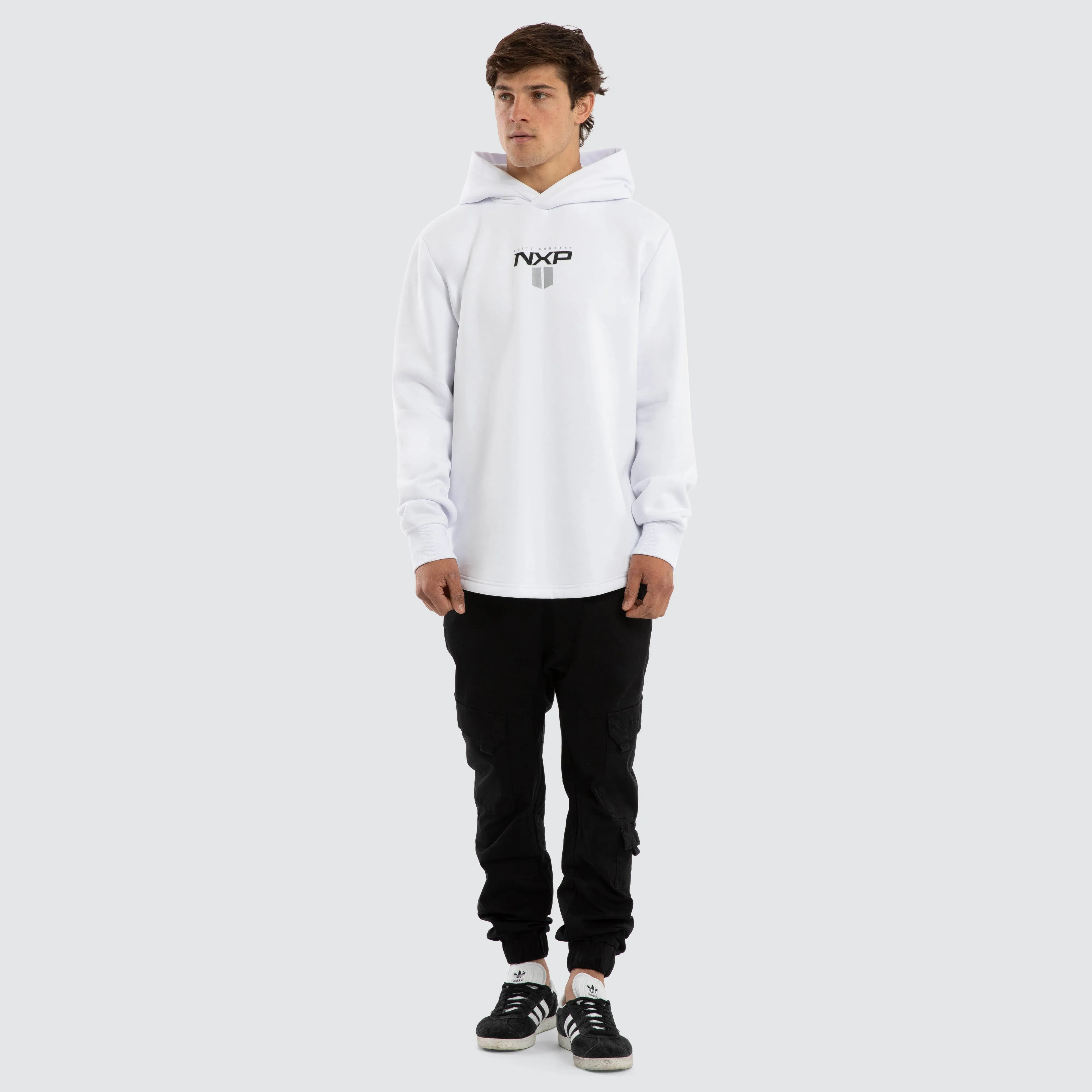 Crew Dual Curved Hoodie Optical White sold by Neverland product image thumbnail 2
