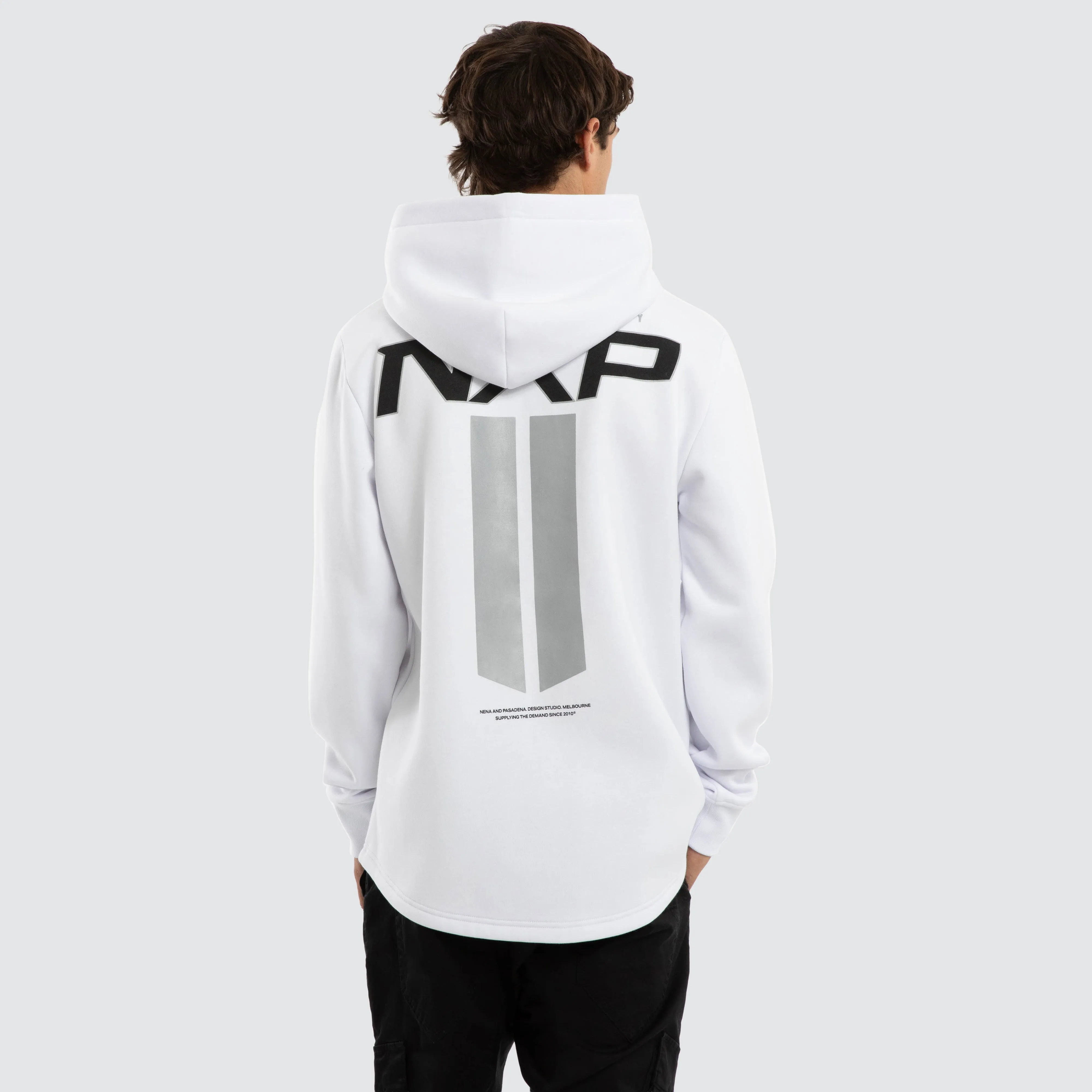 Crew Dual Curved Hoodie Optical White sold by Neverland