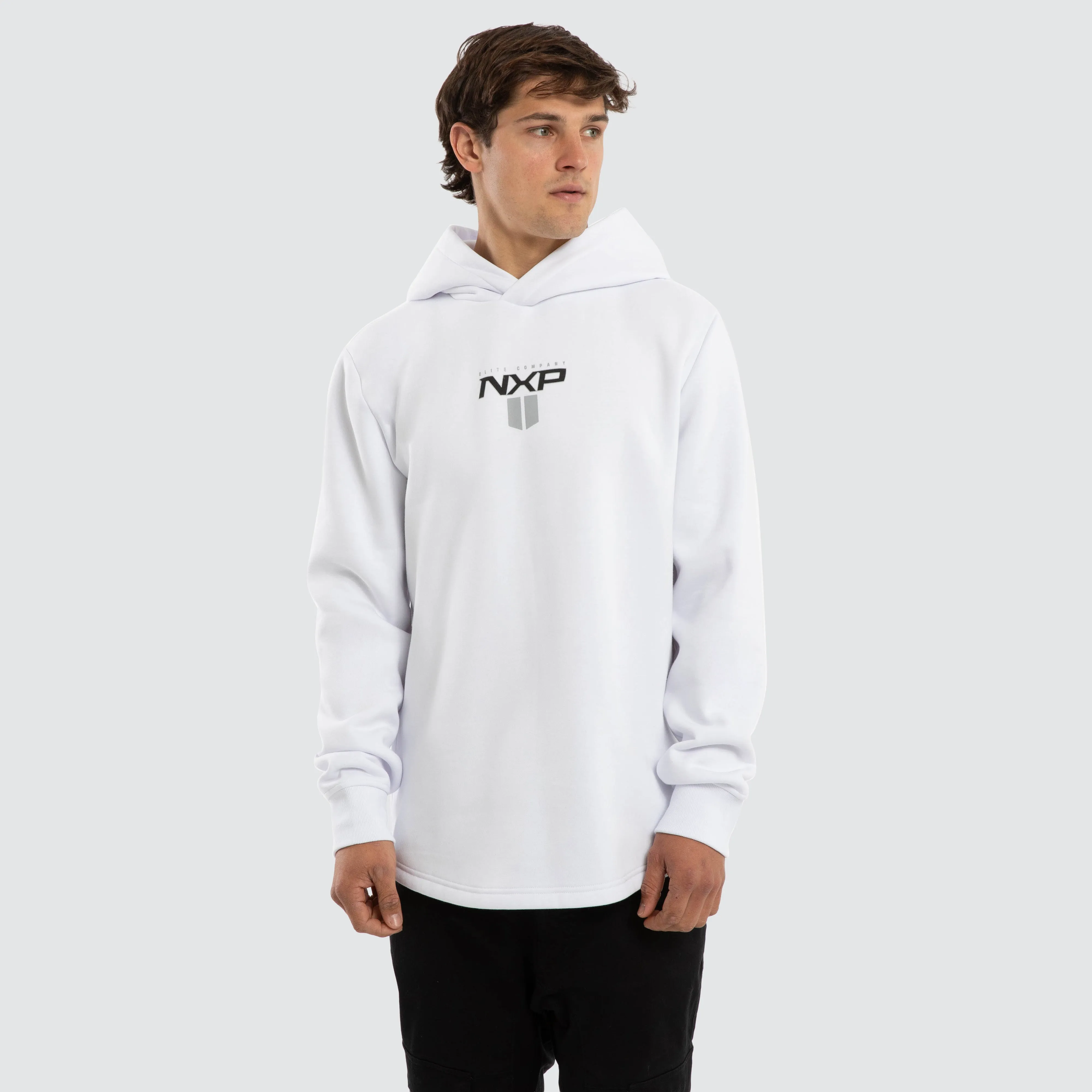 Crew Dual Curved Hoodie Optical White sold by Neverland product image thumbnail 3