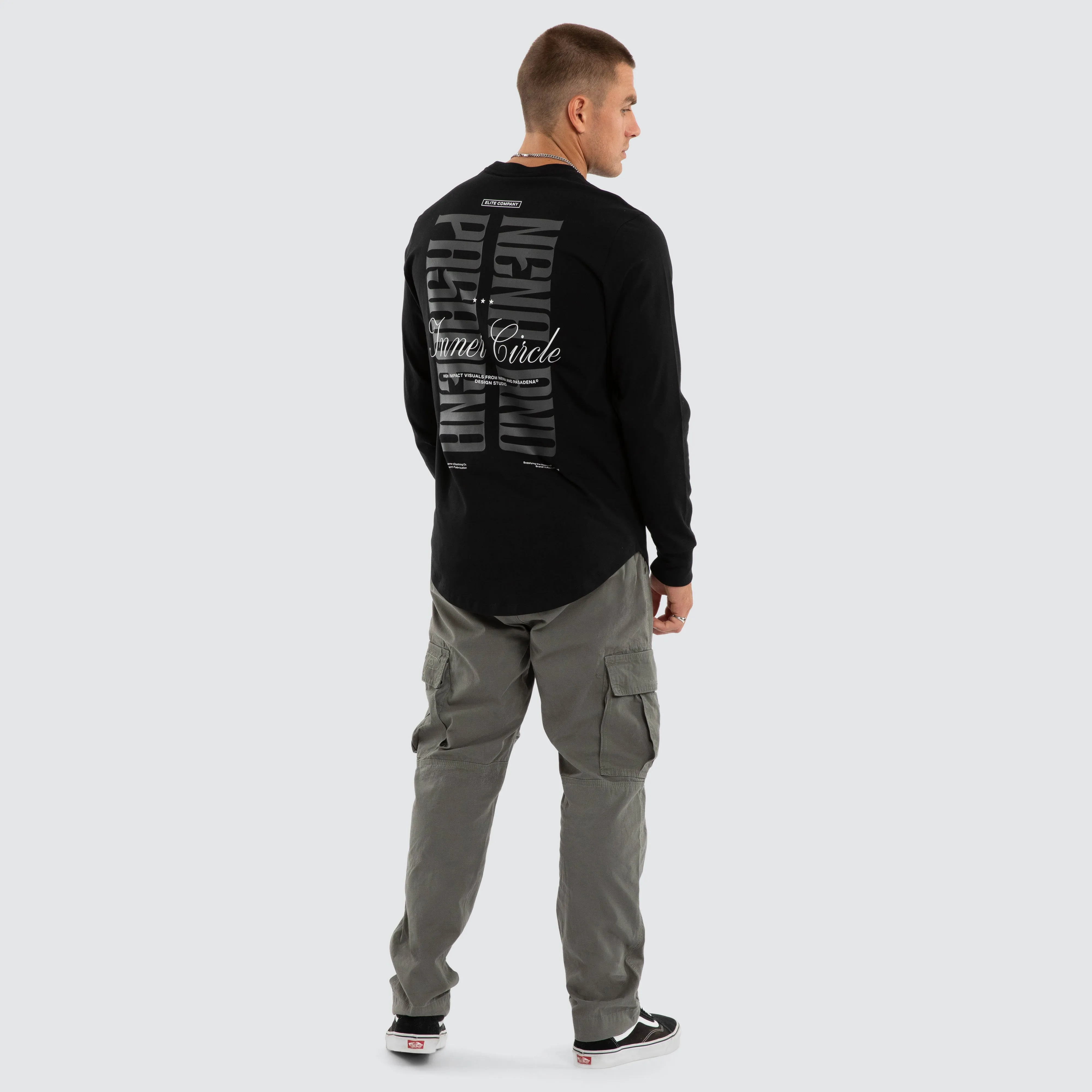 Dynamic Dual Curved Long Sleeve Tee Jet Black sold by Neverland product image thumbnail 5