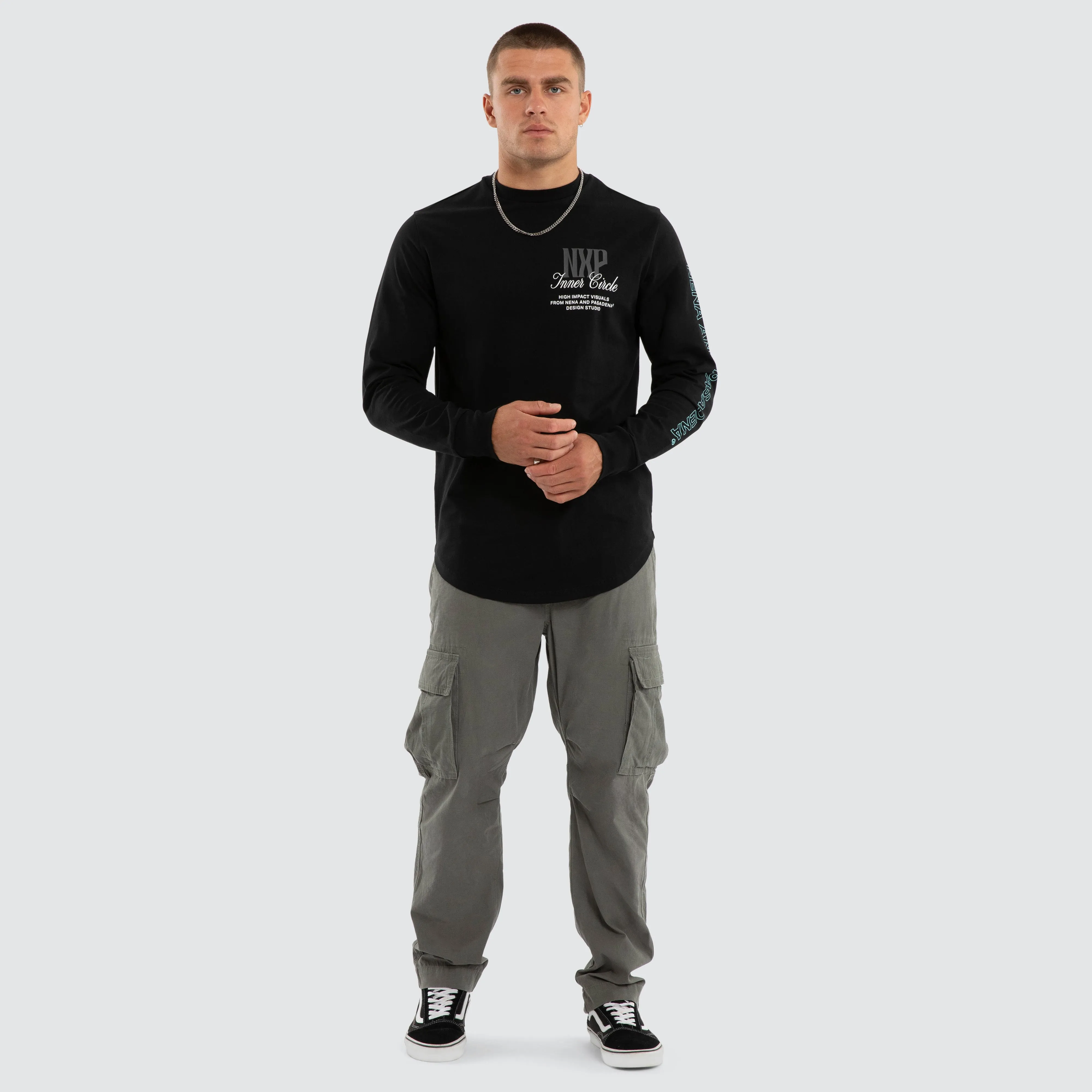 Dynamic Dual Curved Long Sleeve Tee Jet Black sold by Neverland product image thumbnail 2