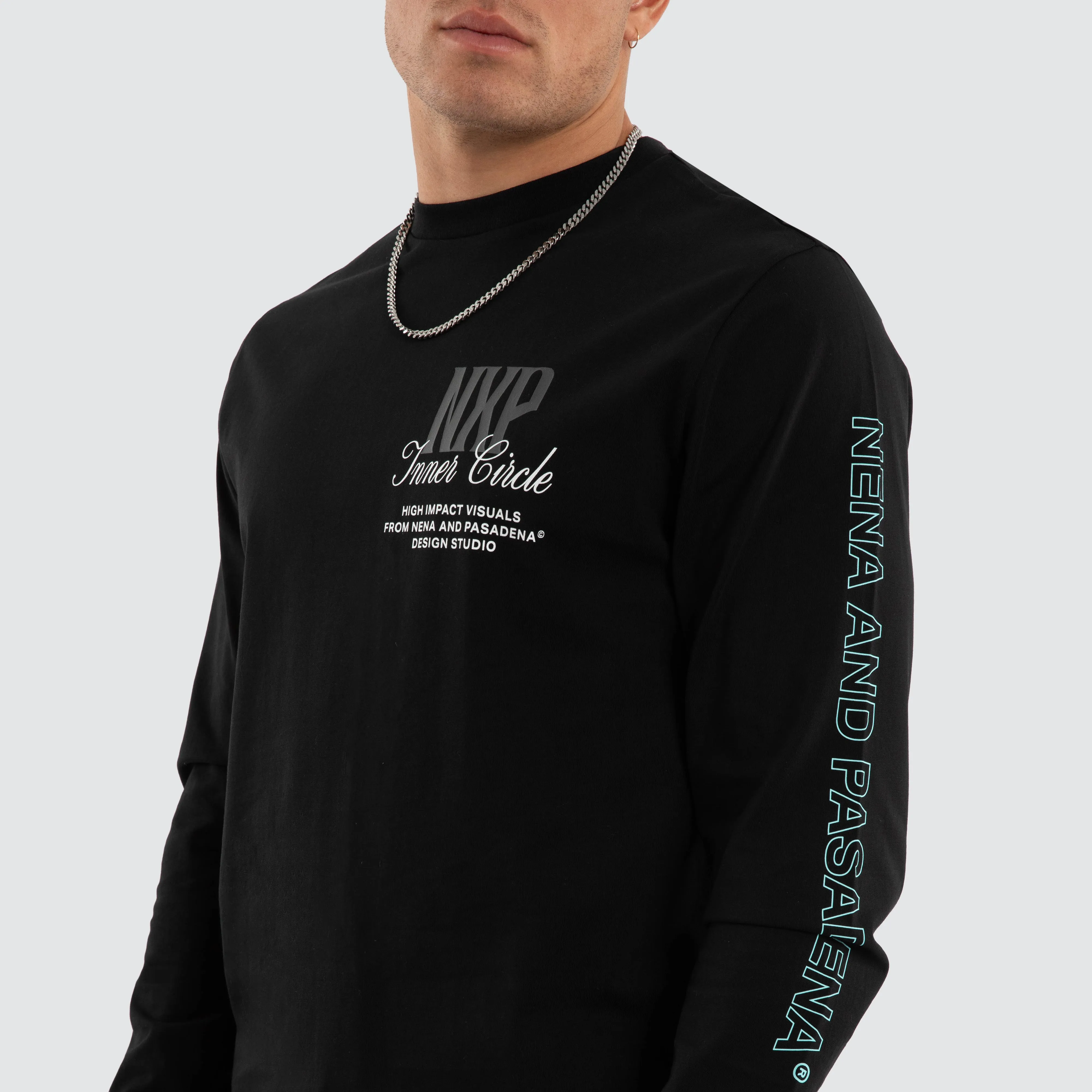 Dynamic Dual Curved Long Sleeve Tee Jet Black sold by Neverland product image thumbnail 3