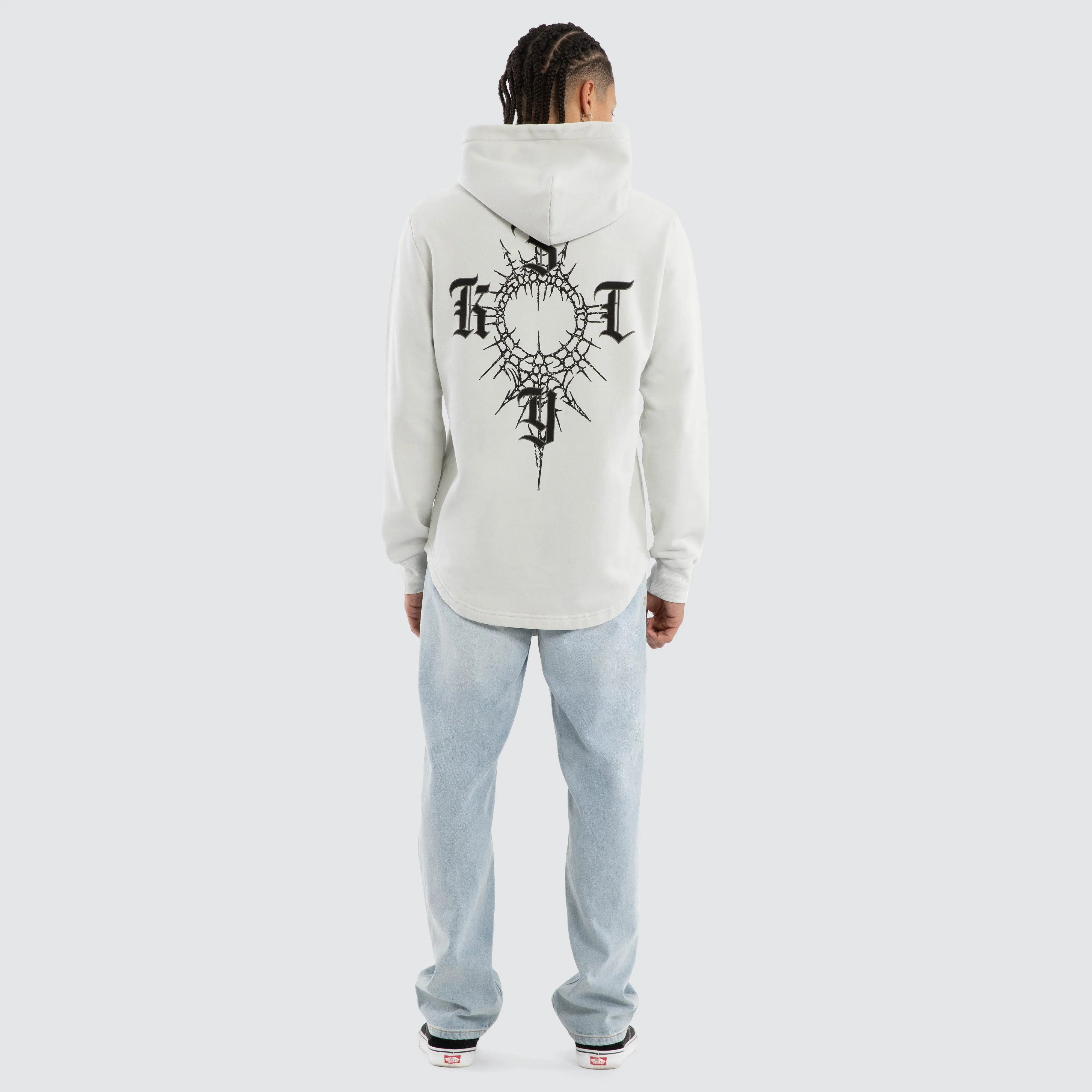 Fracture Dual Curved Hoodie Pigment Glacier Grey sold by Neverland product image thumbnail 5