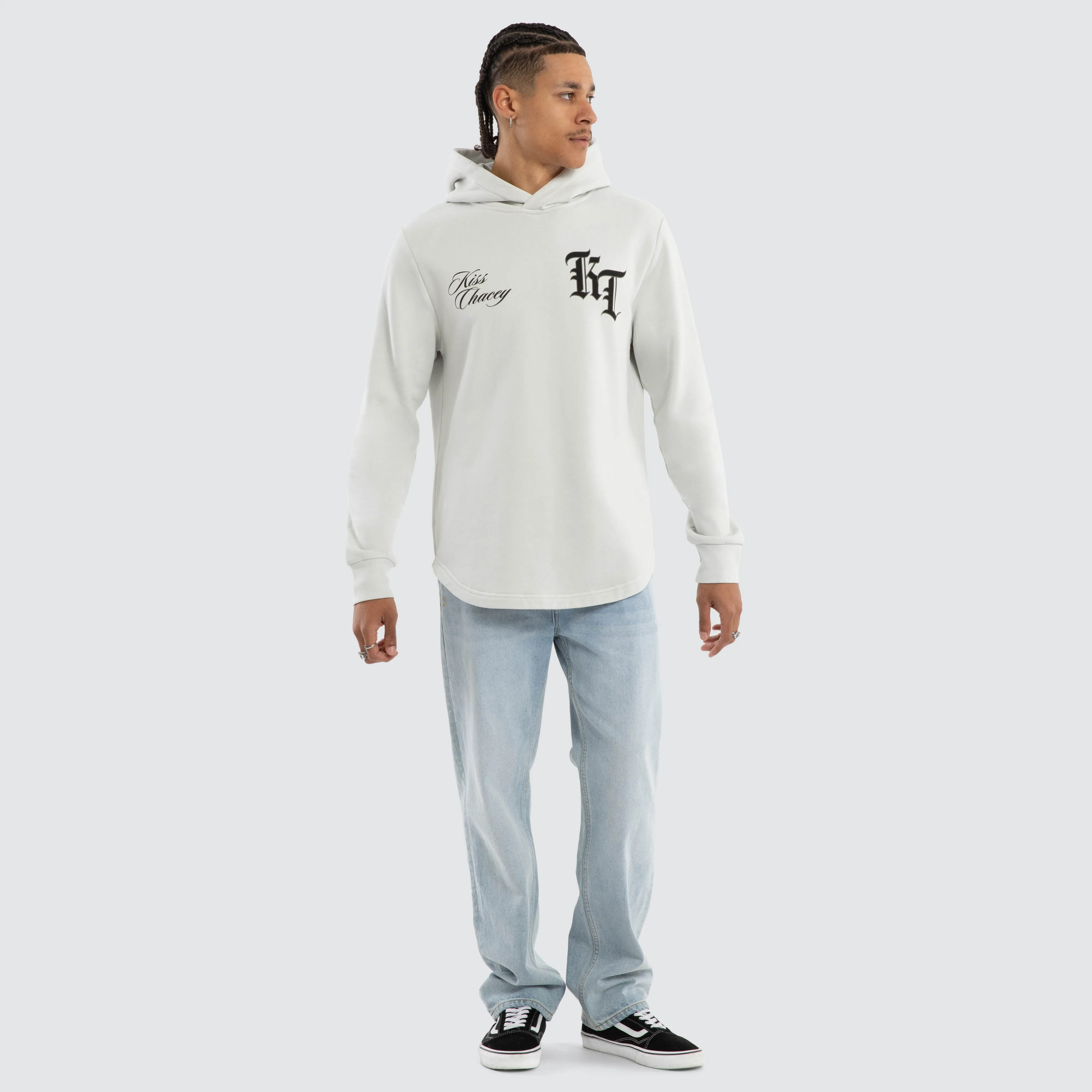 Fracture Dual Curved Hoodie Pigment Glacier Grey sold by Neverland product image thumbnail 2