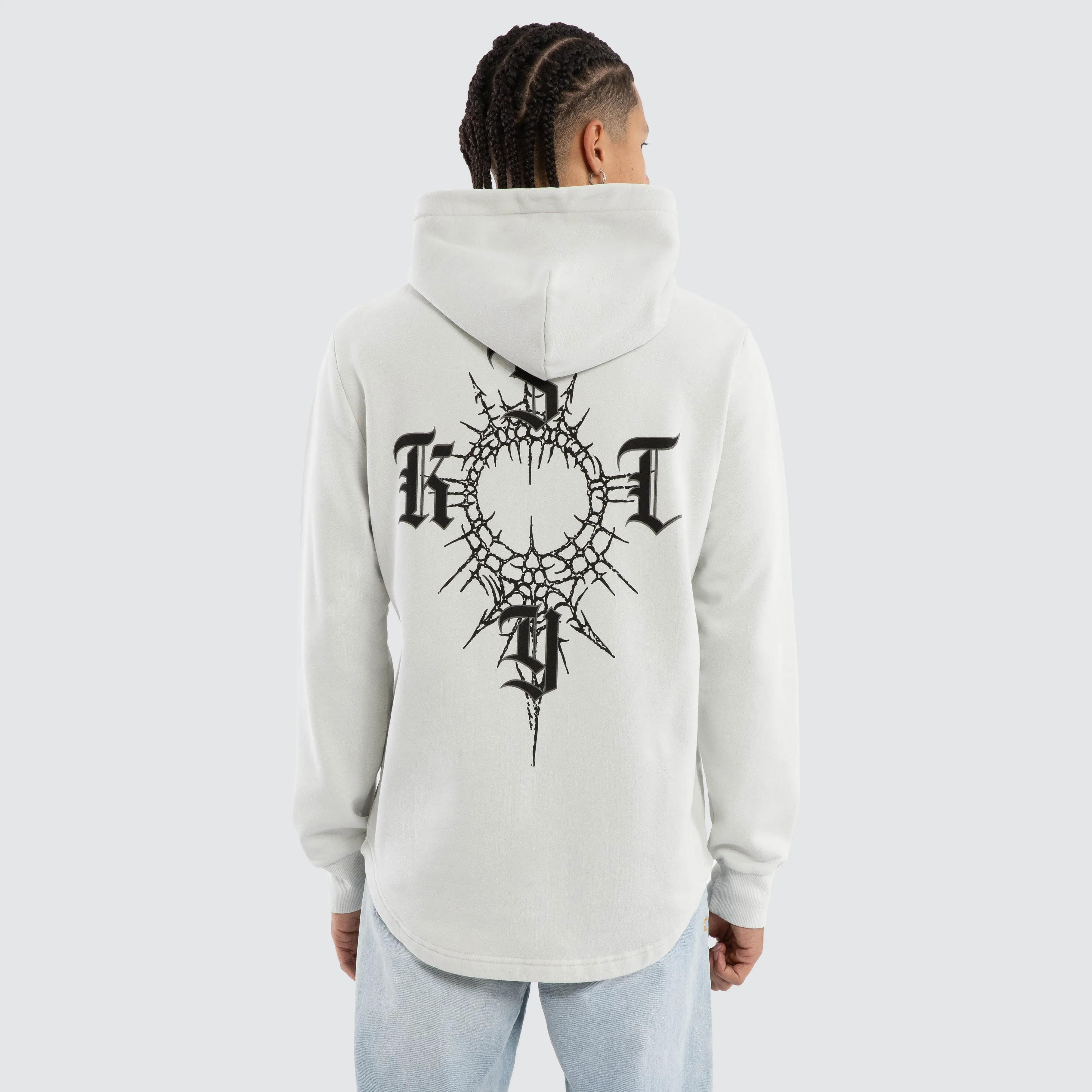 Fracture Dual Curved Hoodie Pigment Glacier Grey sold by Neverland