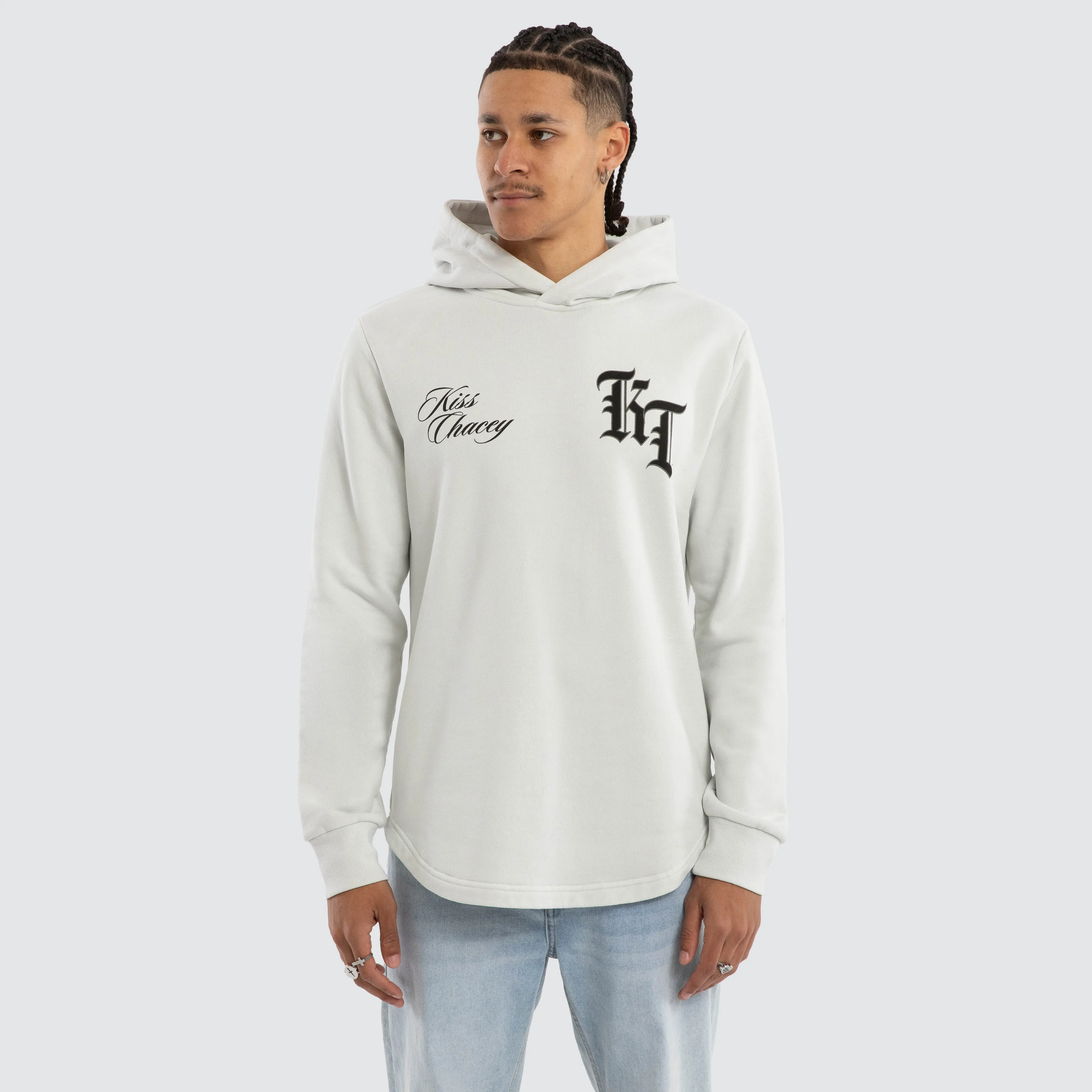 Fracture Dual Curved Hoodie Pigment Glacier Grey sold by Neverland product image thumbnail 3