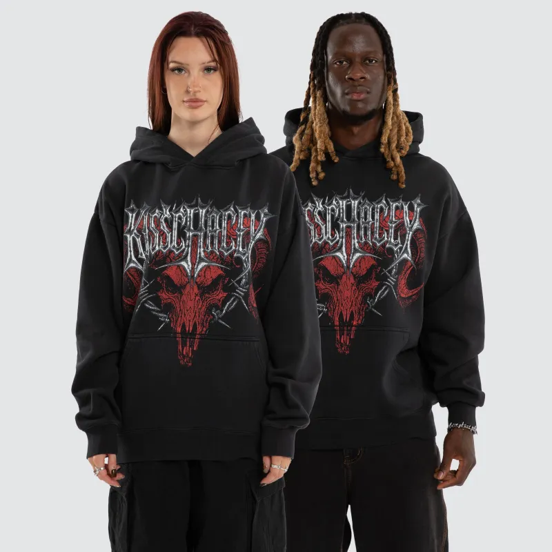 Scratch Oversized Hoodie Pigment Anthracite made by Neverland