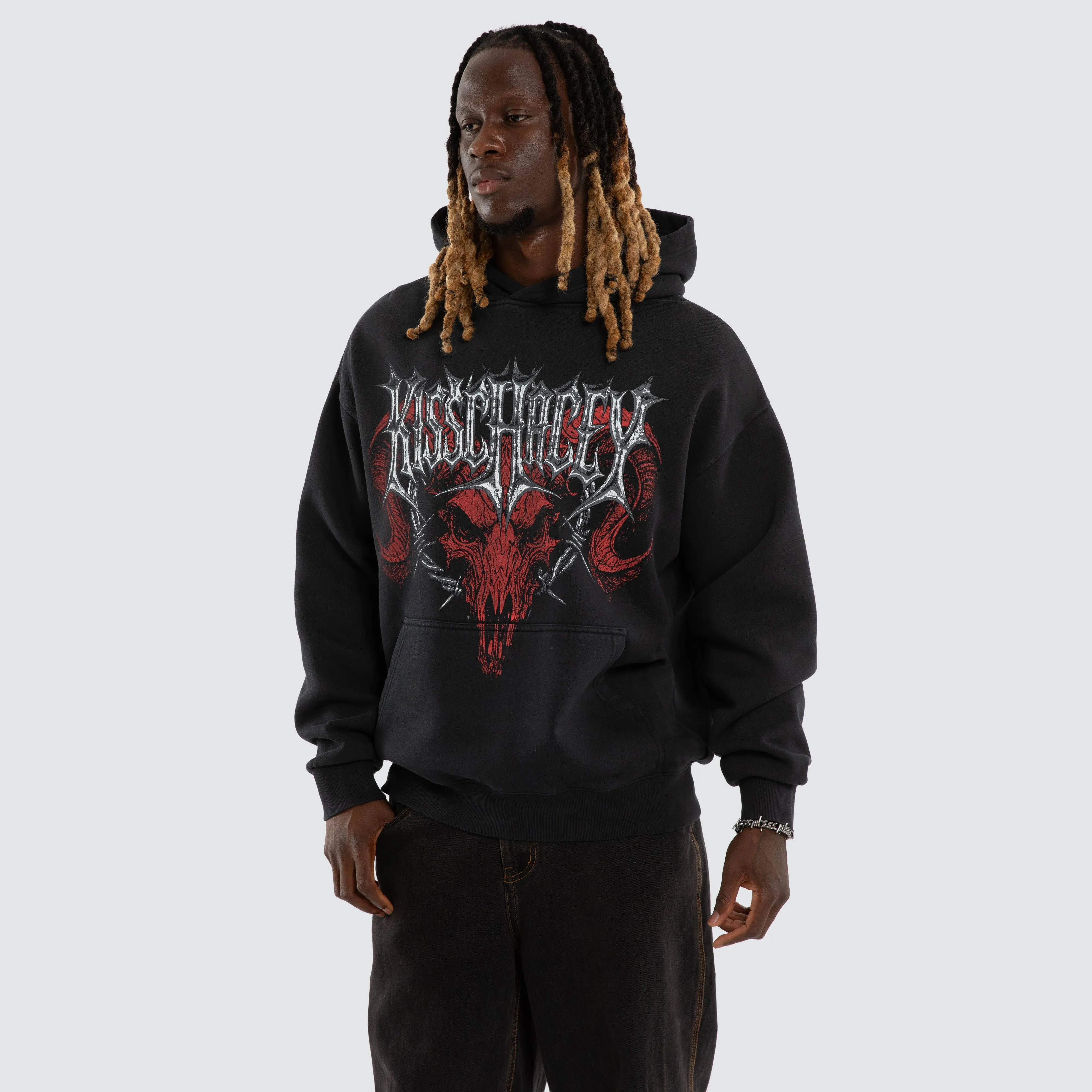 Scratch Oversized Hoodie Pigment Anthracite sold by Neverland product image thumbnail 3