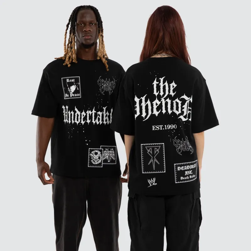 The Undertaker Casket Oversized Tee Jet Black made by Neverland