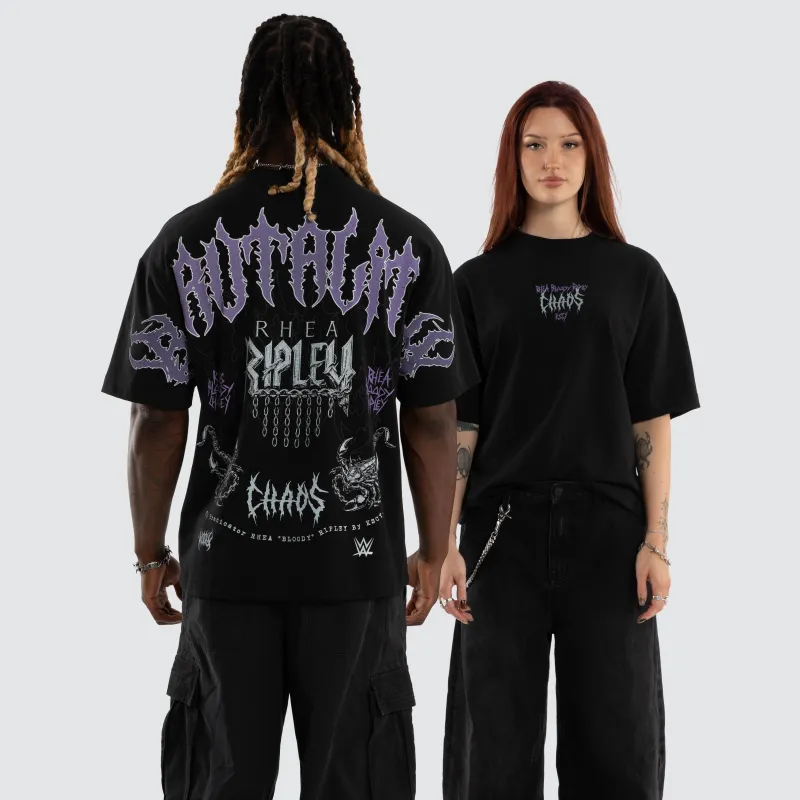 Rhea Ripley Brutality Street Tee Anthracite Black made by Neverland