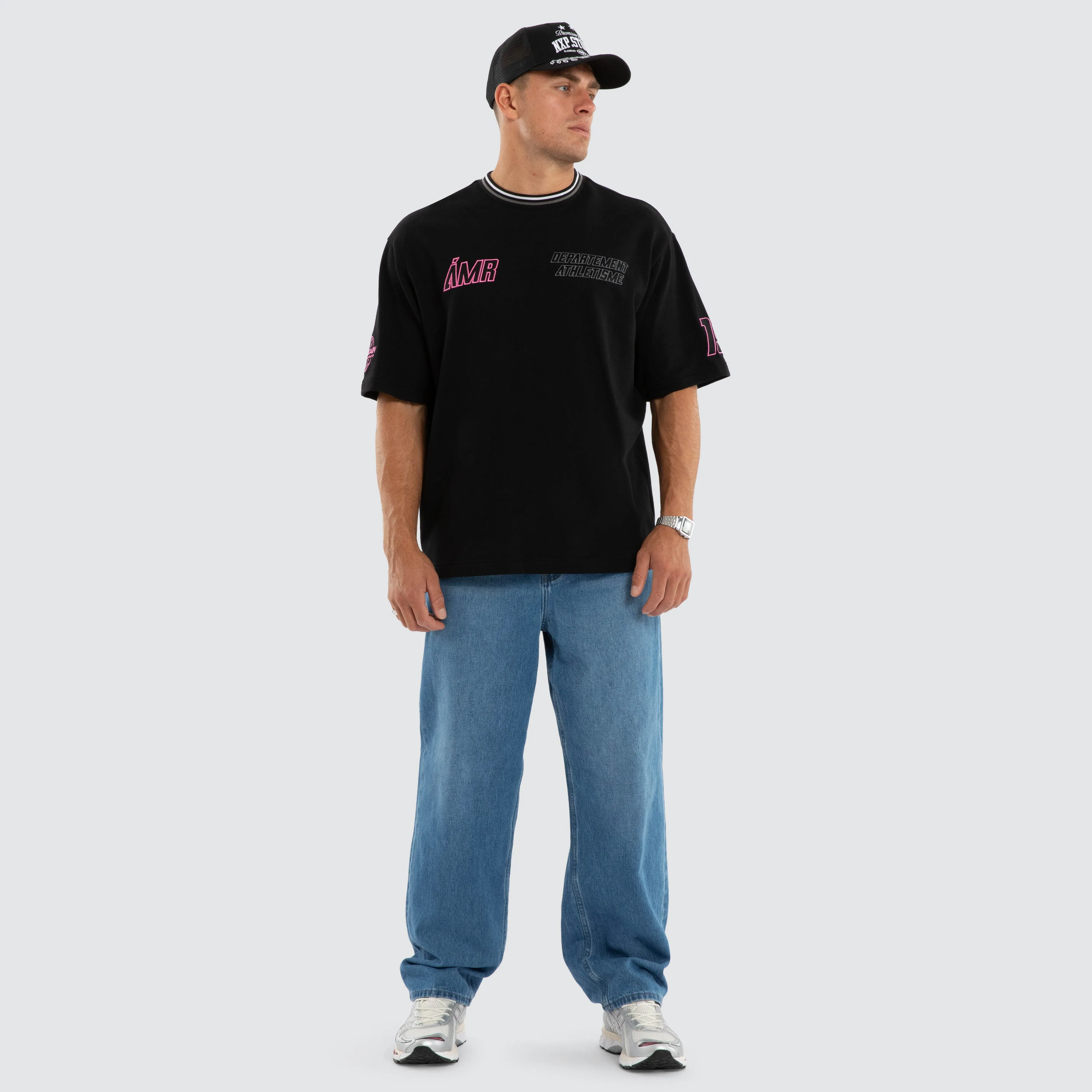 Neon Loopback Oversized Tee Jet Black sold by Neverland product image thumbnail 2