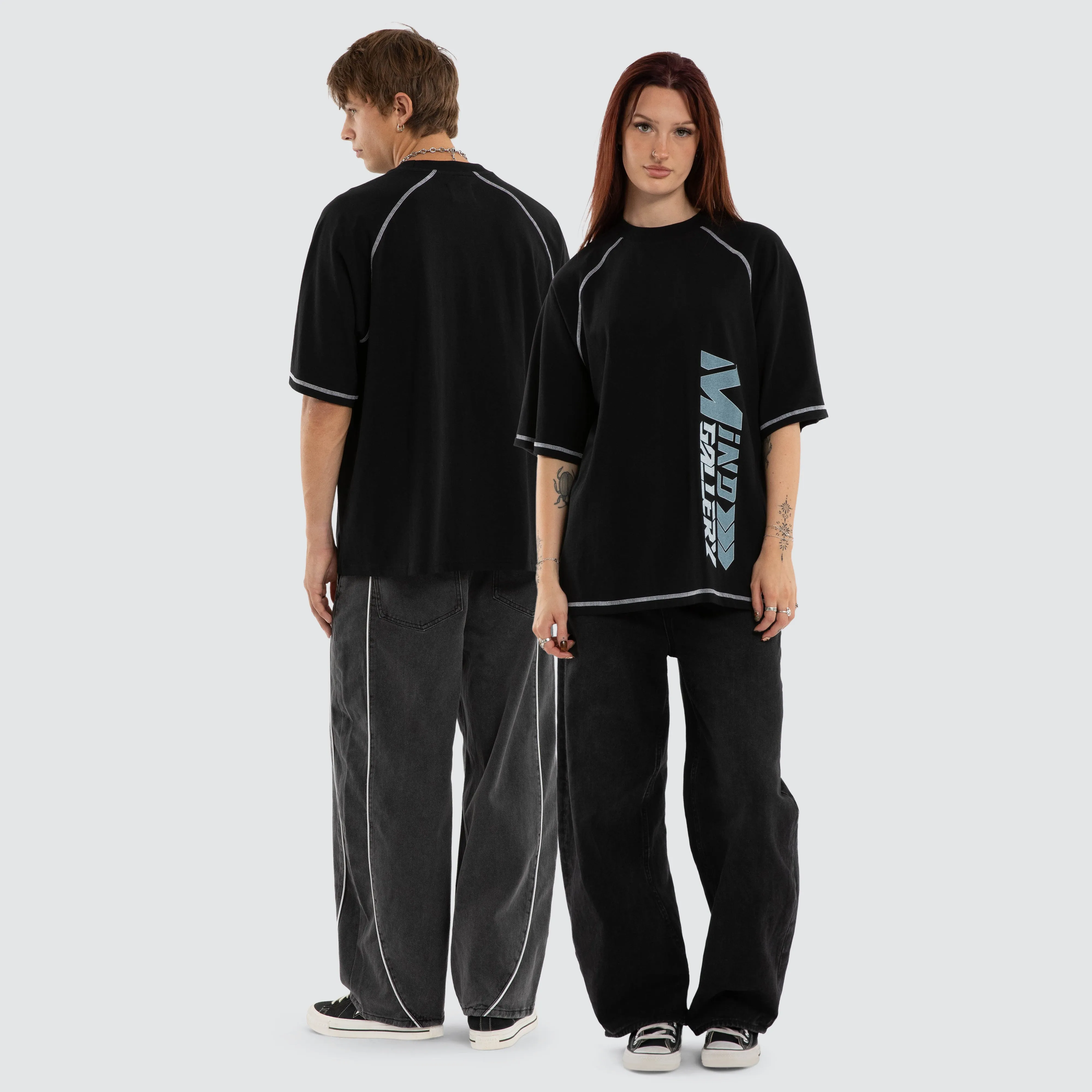 Step Raglan Raptor Tee Jet Black sold by Neverland product image thumbnail 5