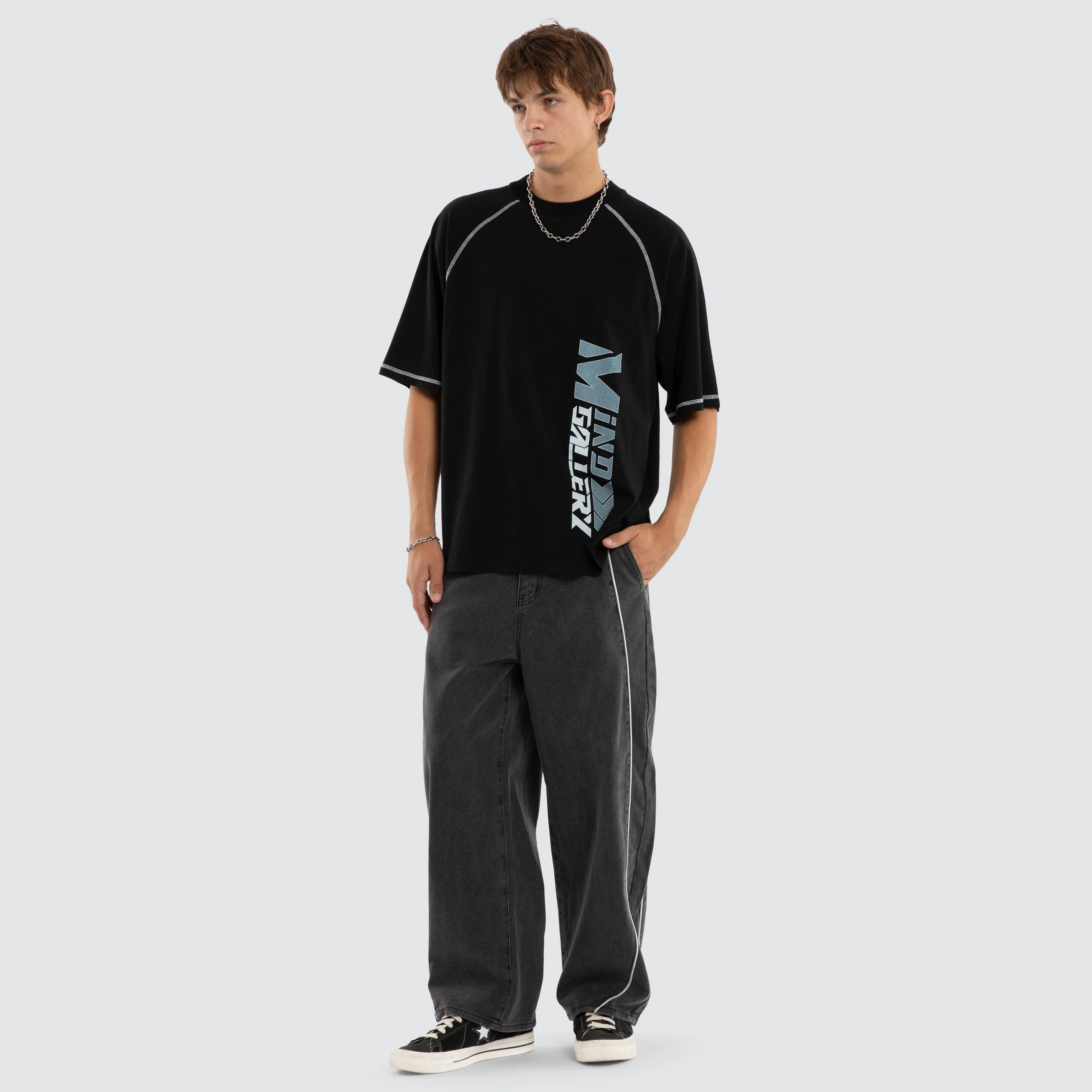 Step Raglan Raptor Tee Jet Black sold by Neverland product image thumbnail 2