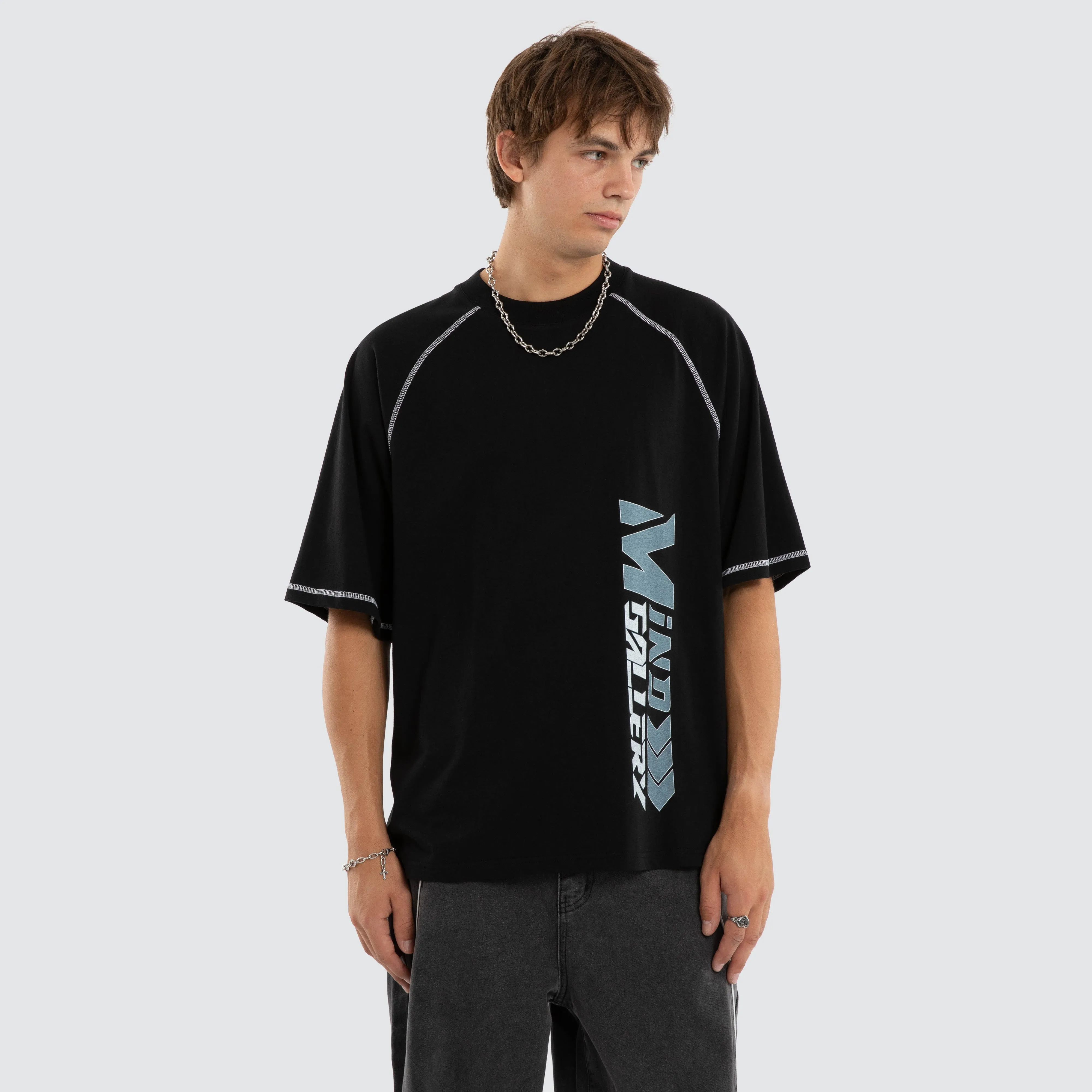Step Raglan Raptor Tee Jet Black sold by Neverland product image thumbnail 3