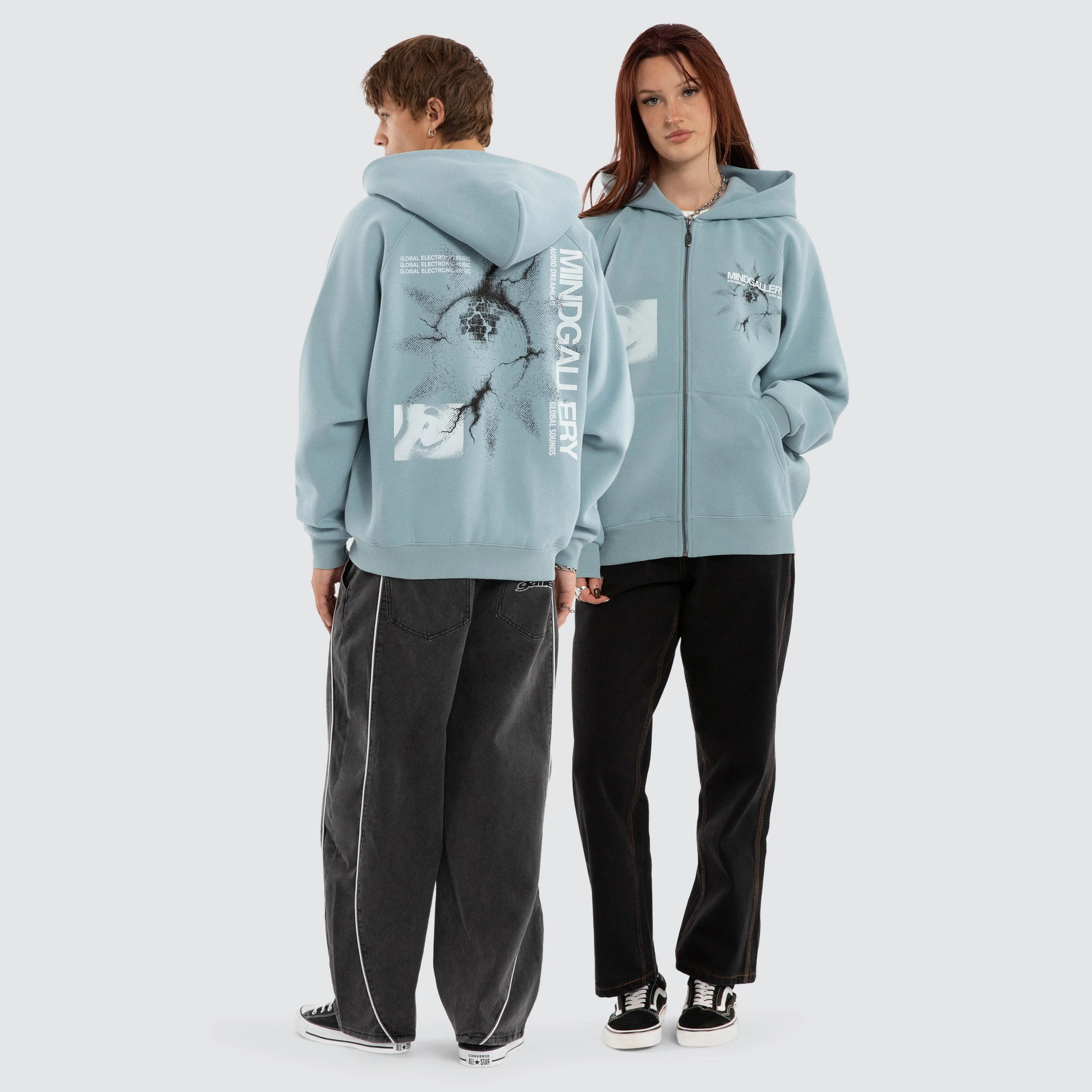 Spy Eye Street Zip Hoodie Arona Teal sold by Neverland product image thumbnail 5