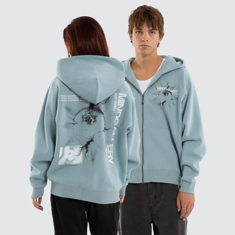 Spy Eye Street Zip Hoodie Arona Teal made by Neverland
