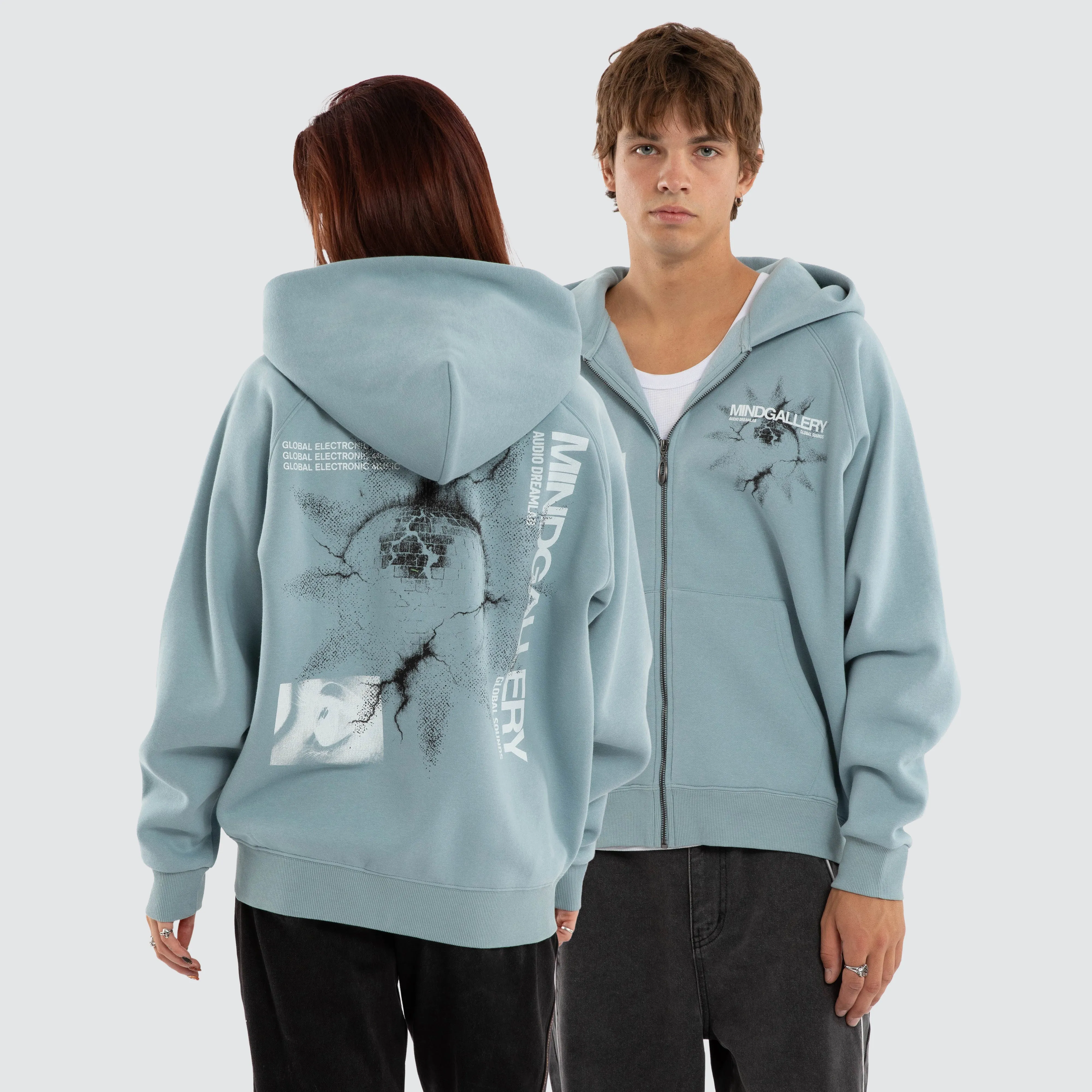 Spy Eye Street Zip Hoodie Arona Teal sold by Neverland
