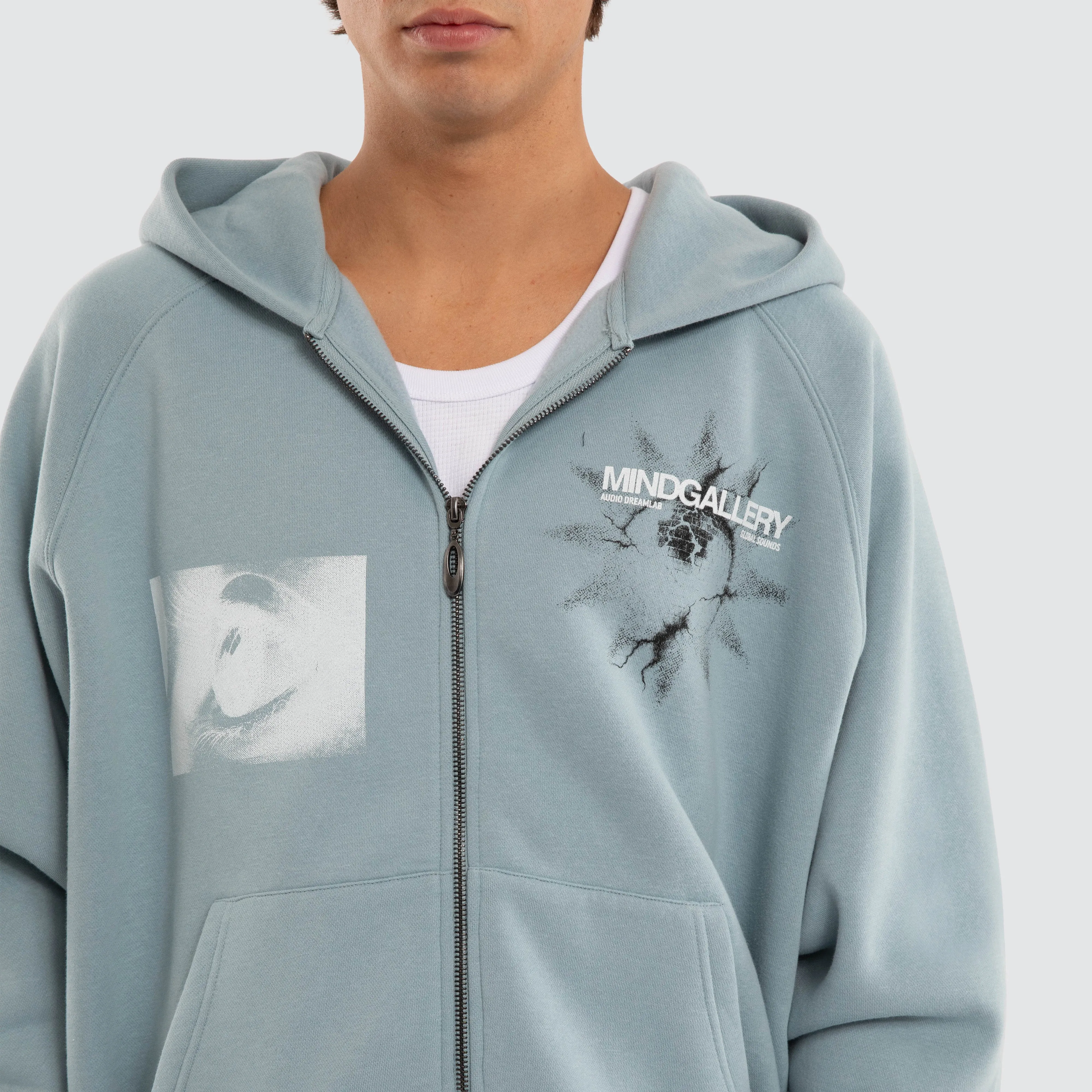 Spy Eye Street Zip Hoodie Arona Teal sold by Neverland product image thumbnail 3