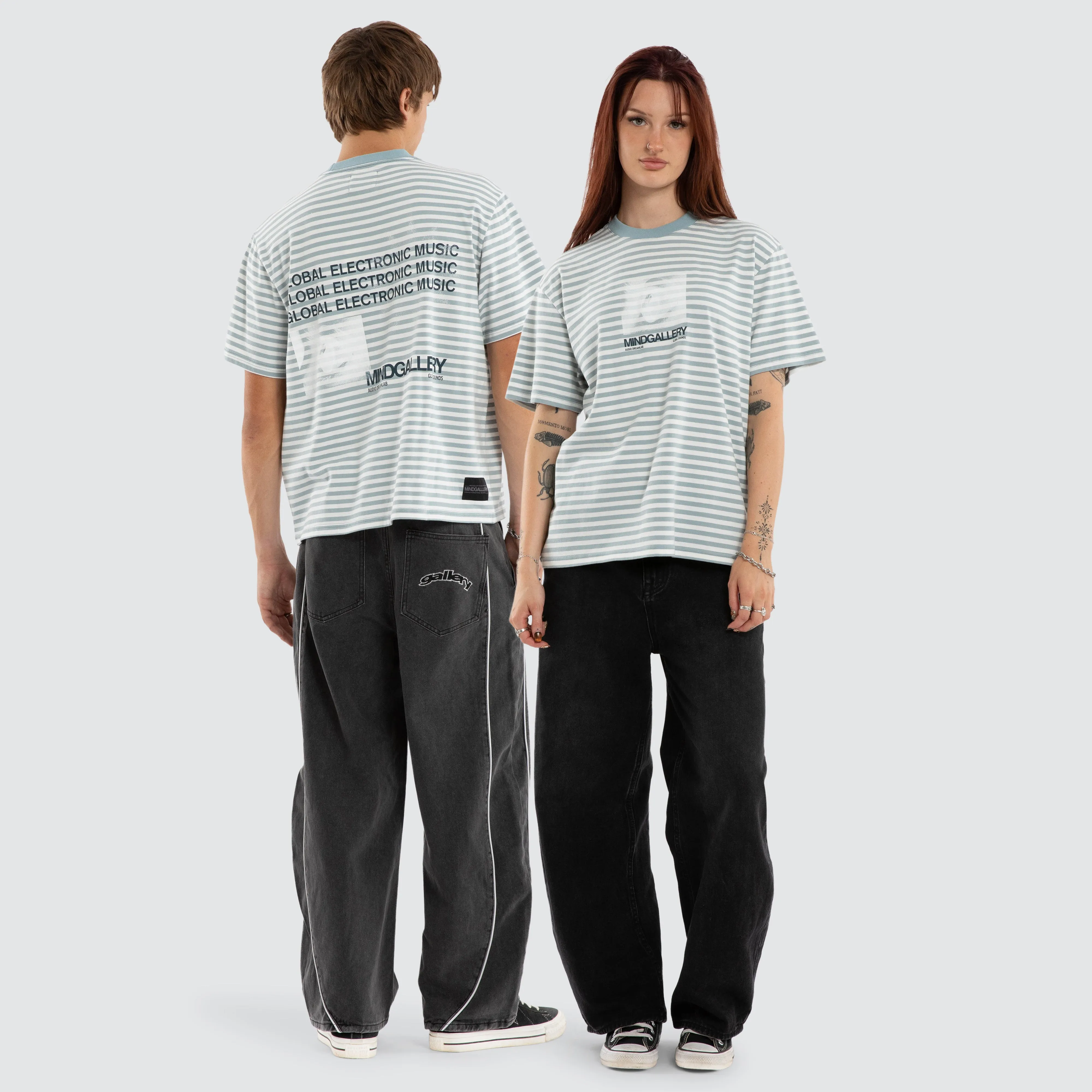 Manor Rocker Tee Natural White/Arona Teal Stripe sold by Neverland product image thumbnail 5