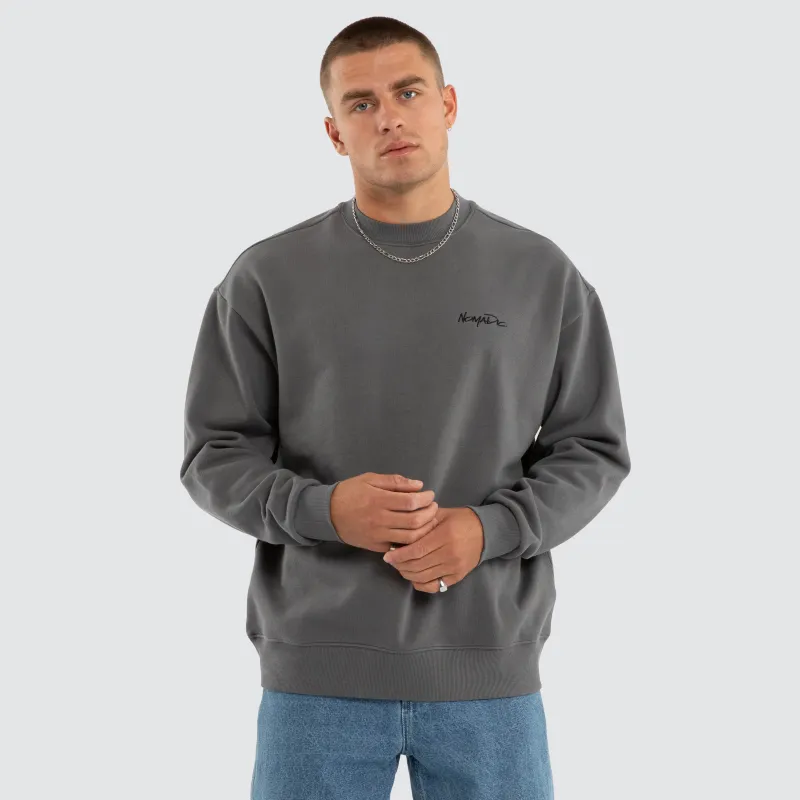 Big Sur Relaxed Sweater Charcoal made by Neverland