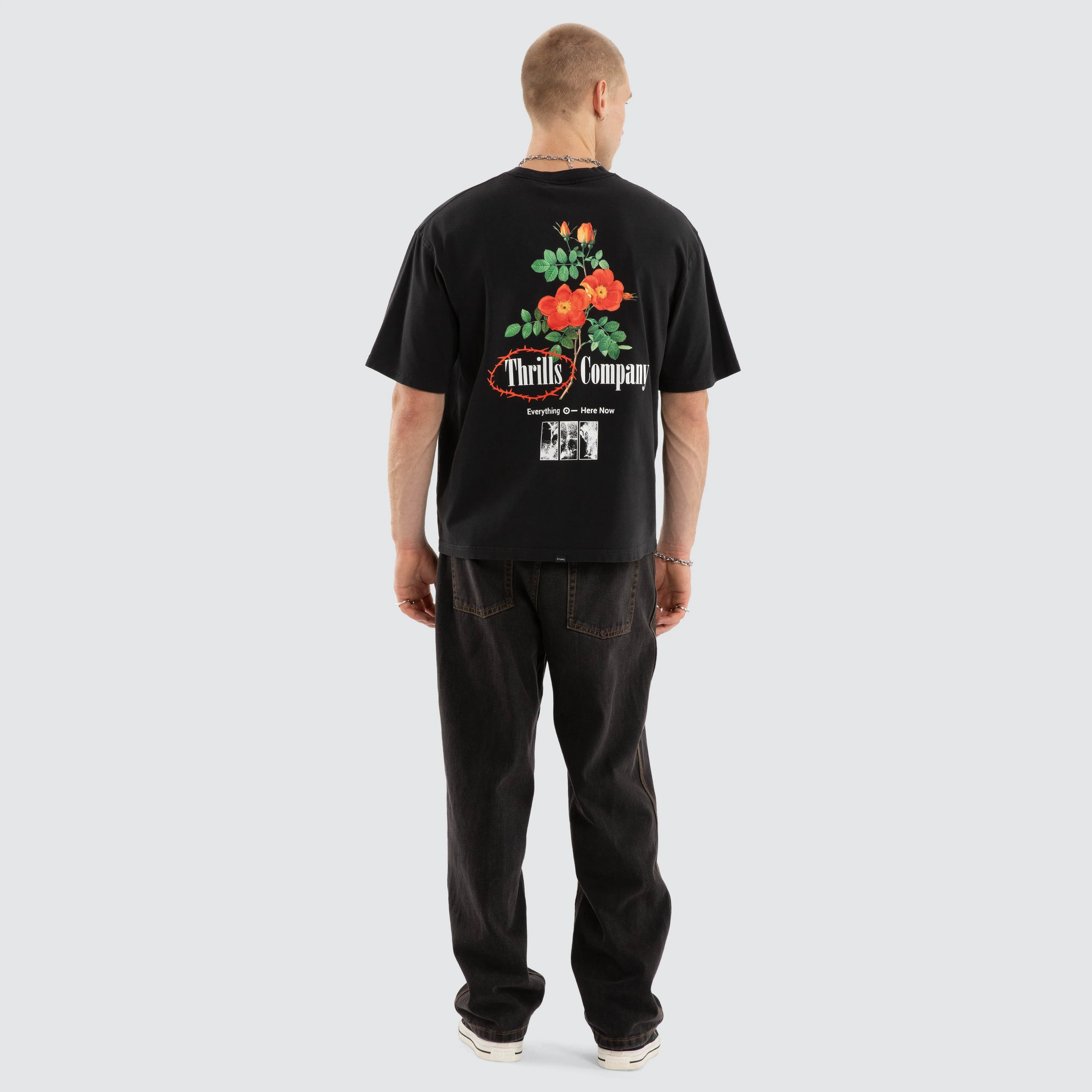 Everything Here Now Box Fit Tee Faded Black sold by Neverland product image thumbnail 5