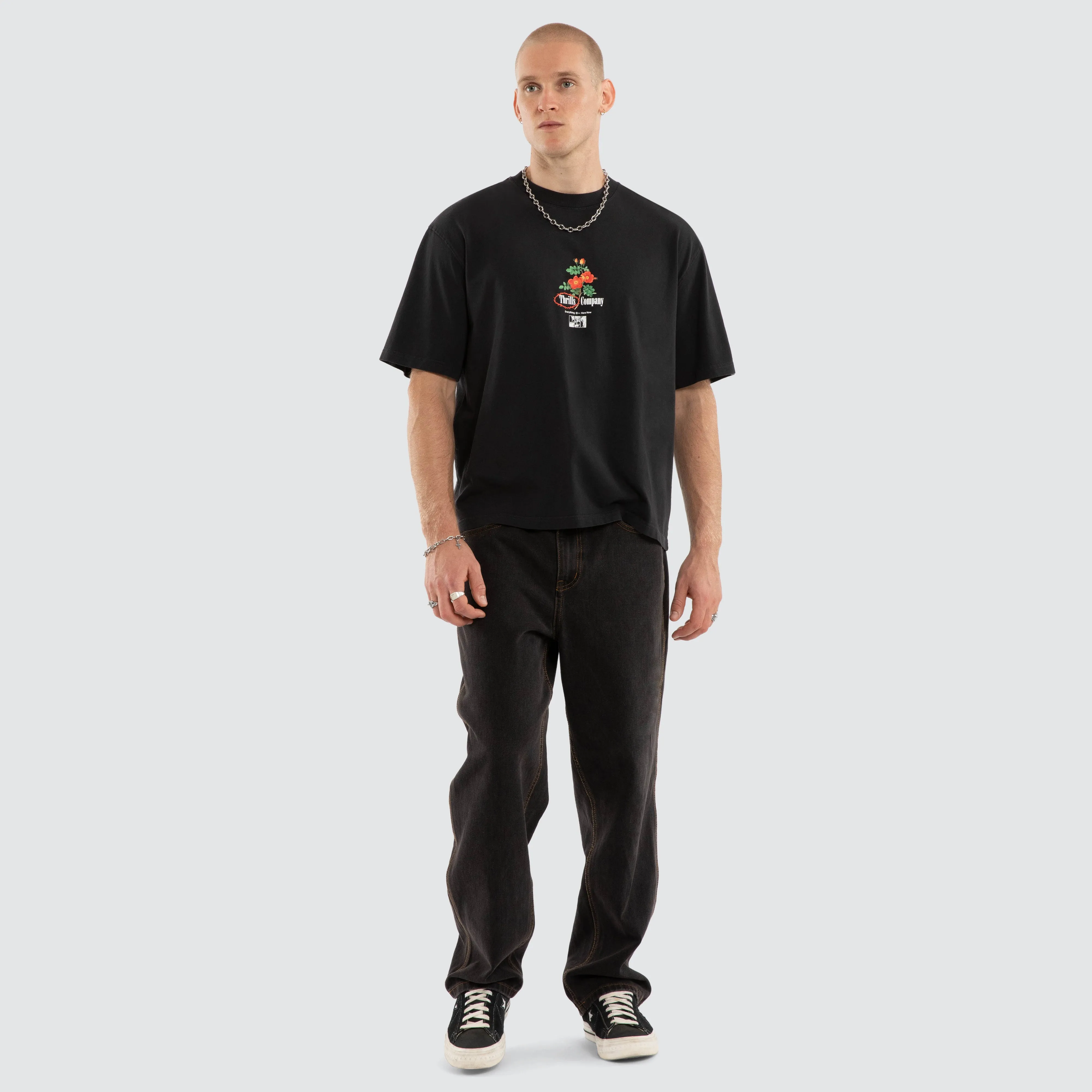 Everything Here Now Box Fit Tee Faded Black sold by Neverland product image thumbnail 2