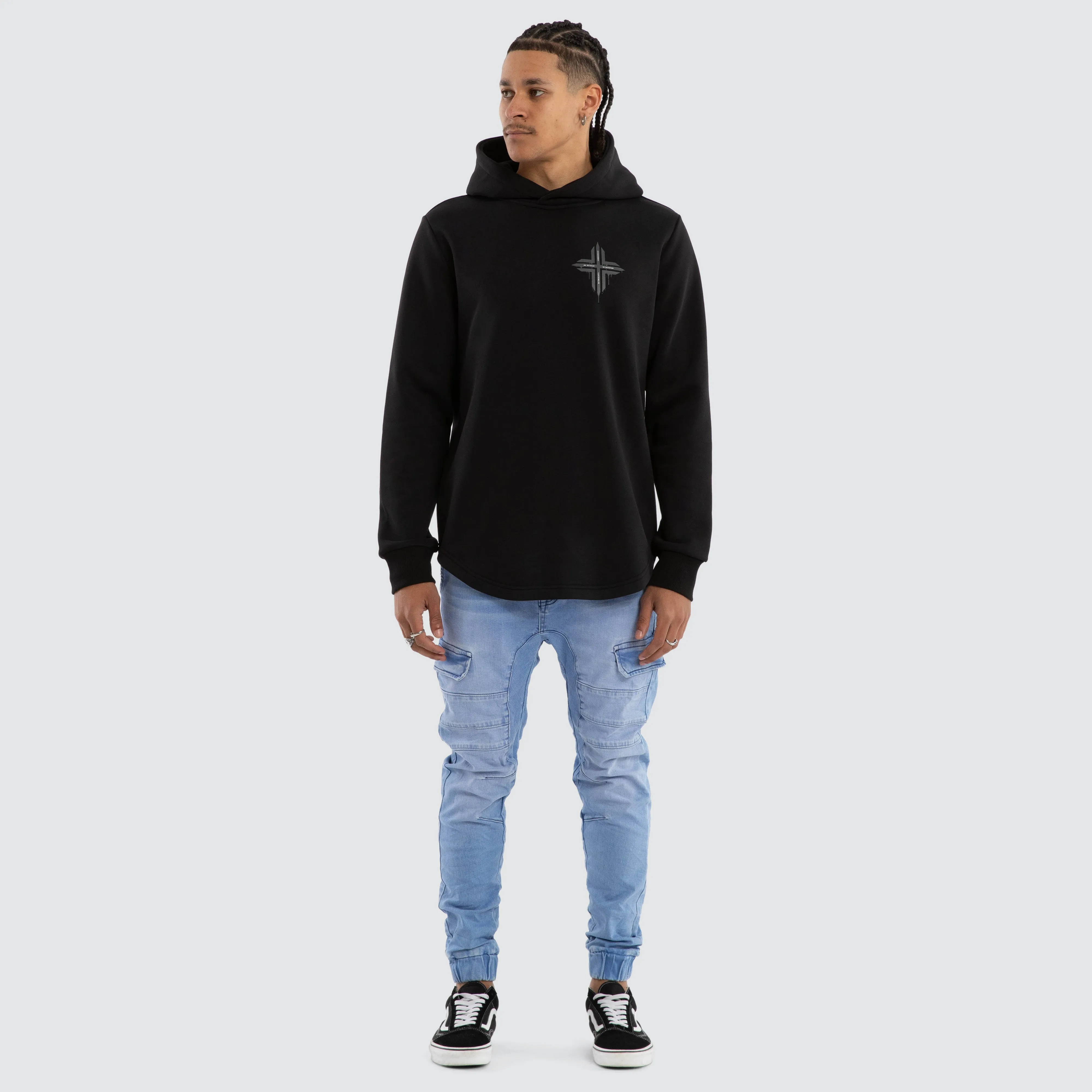 Worship Dual Curved Hoodie Jet Black sold by Neverland product image thumbnail 2