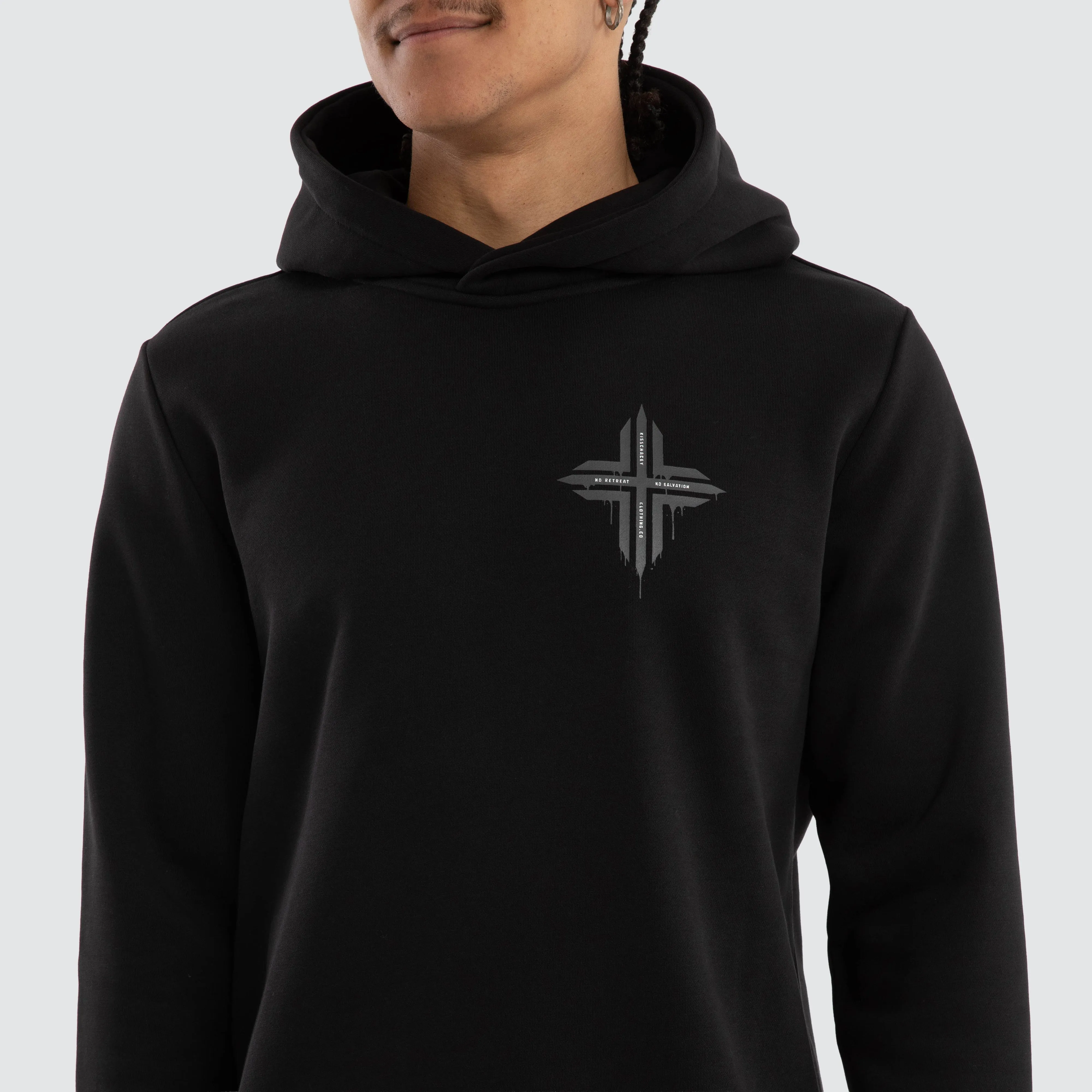Worship Dual Curved Hoodie Jet Black sold by Neverland product image thumbnail 4