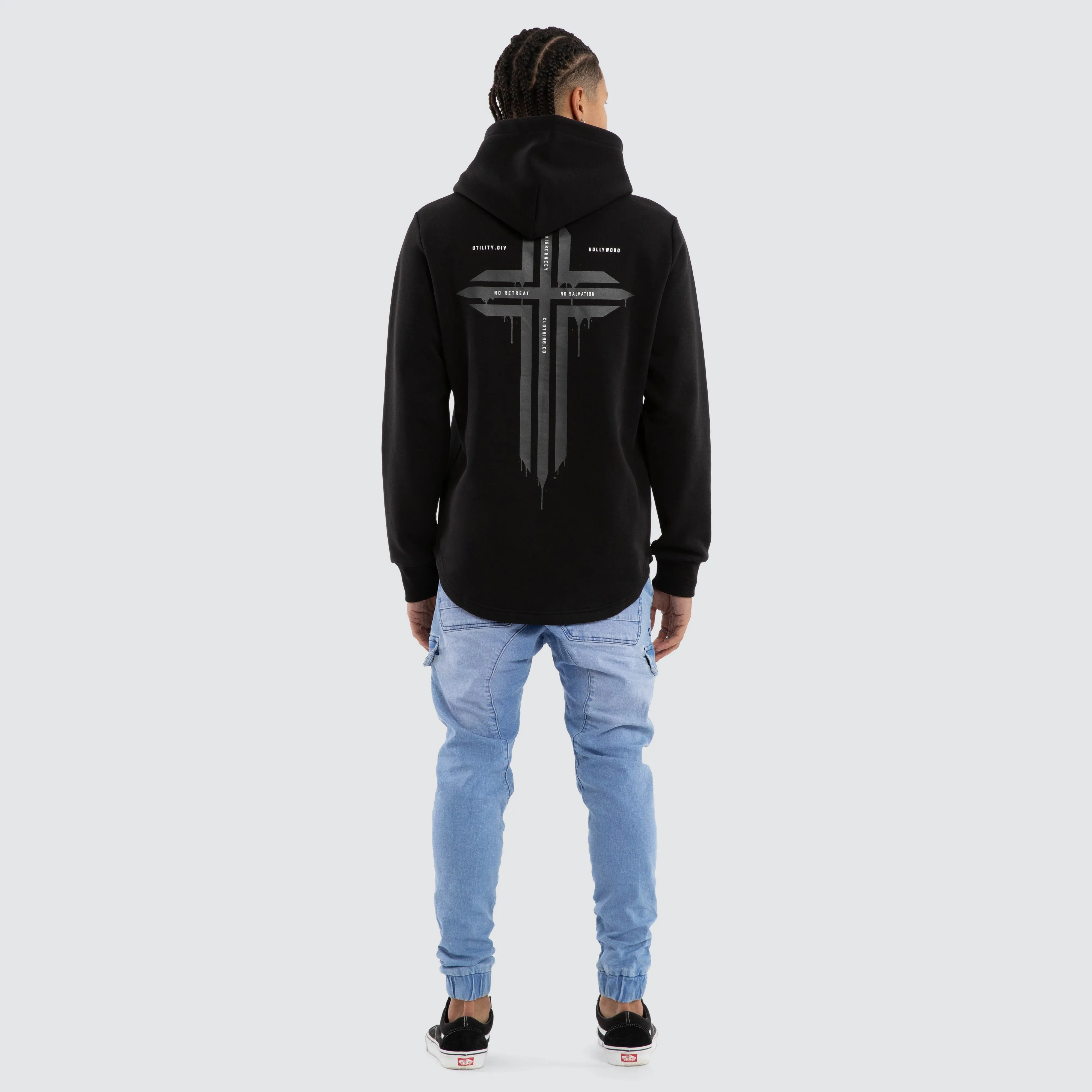 Worship Dual Curved Hoodie Jet Black sold by Neverland product image thumbnail 5