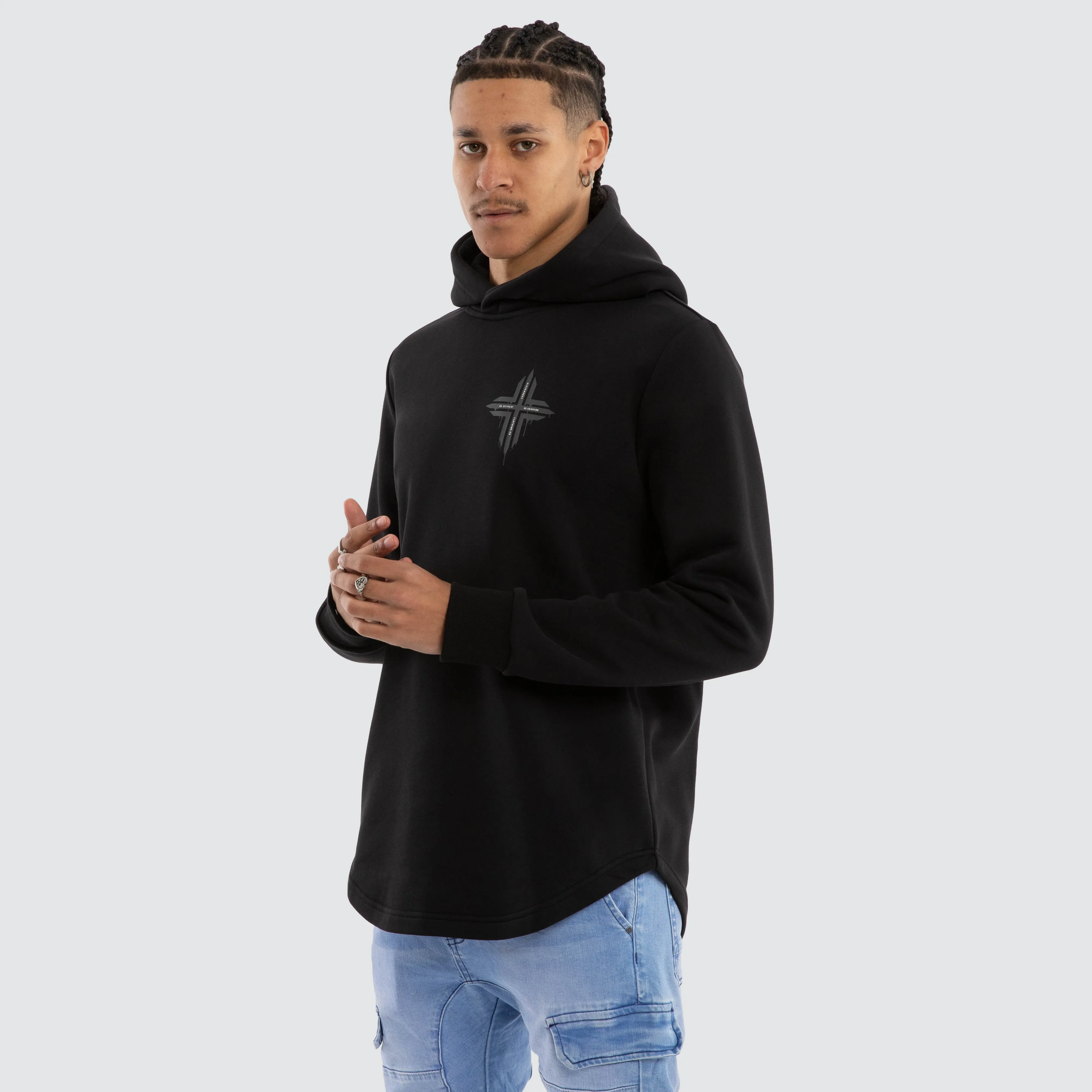 Worship Dual Curved Hoodie Jet Black sold by Neverland product image thumbnail 3