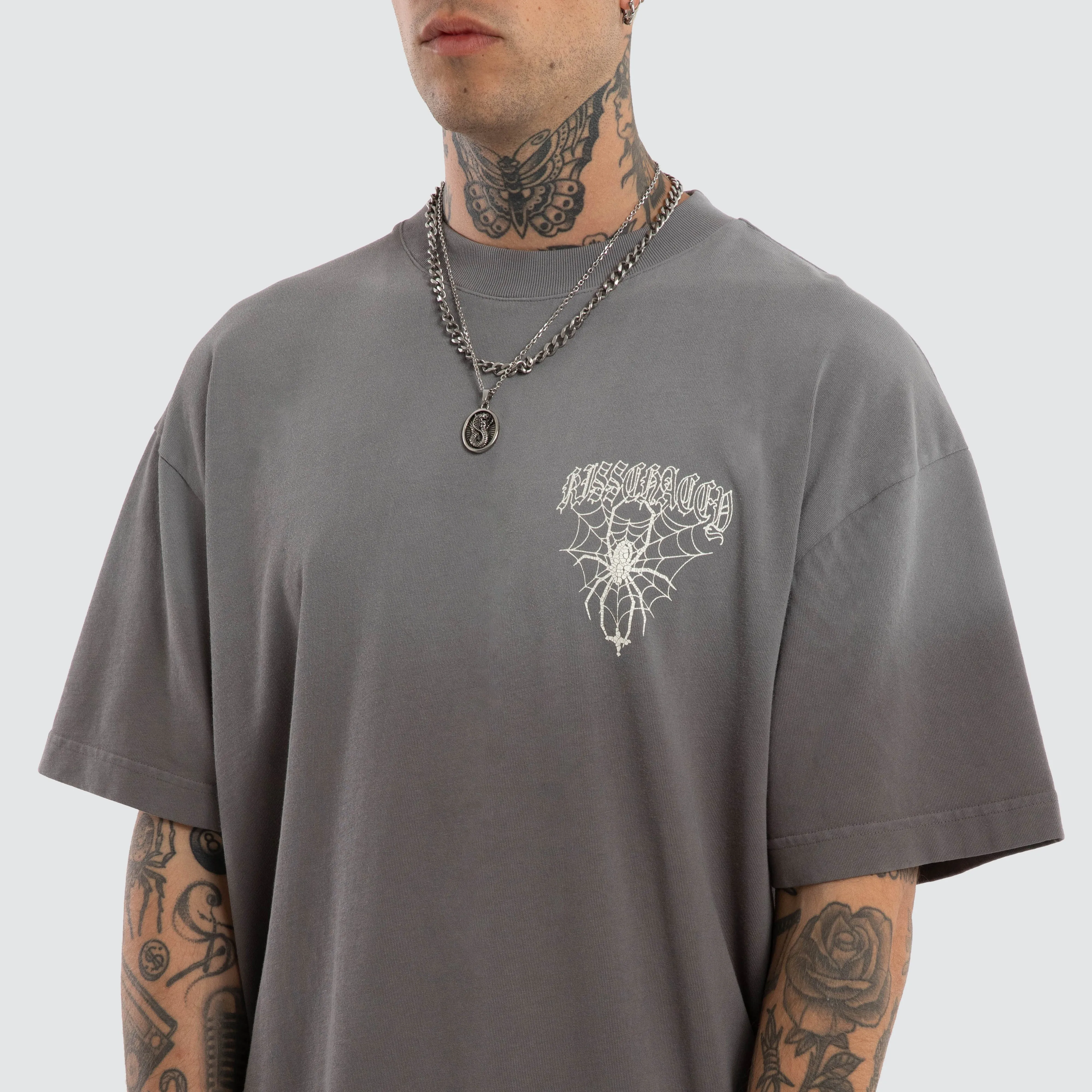 Knuckle Street Tee Sunbleach Charcoal sold by Neverland product image thumbnail 5