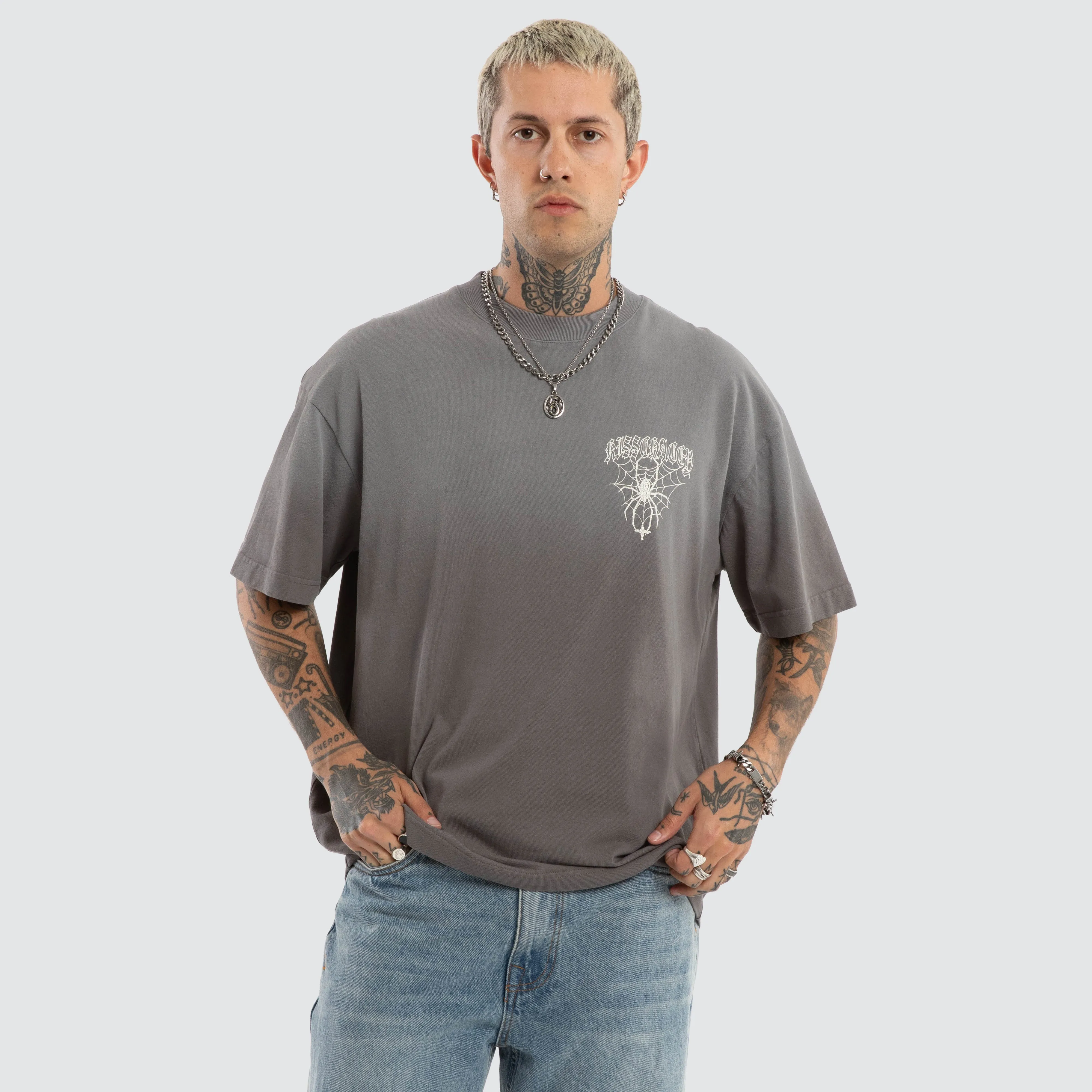 Knuckle Street Tee Sunbleach Charcoal sold by Neverland product image thumbnail 4