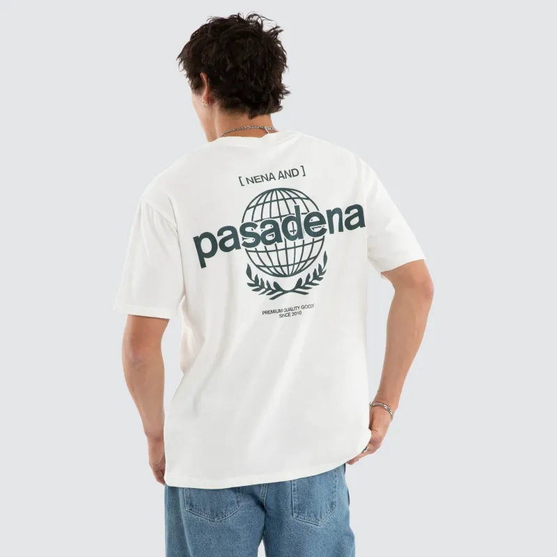 Dreams Box Fit Tee Natural White made by Nena and Pasadena