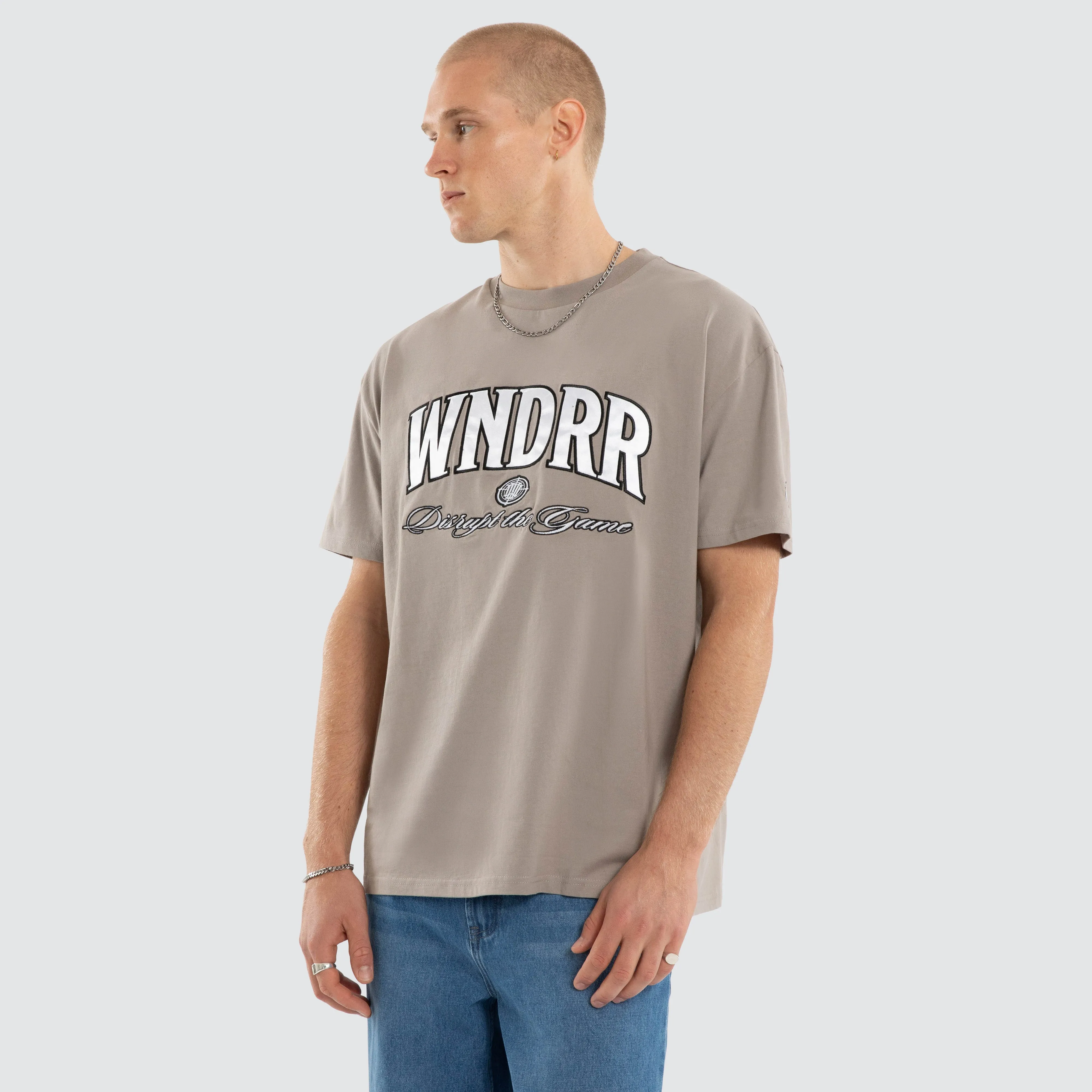 Target Box Fit Tee Moon Grey sold by Neverland product image thumbnail 4