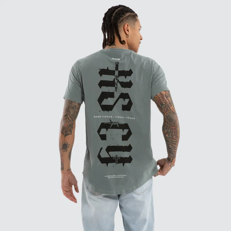 Exist Dual Curved Tee Pigment Stormy Sea made by Neverland