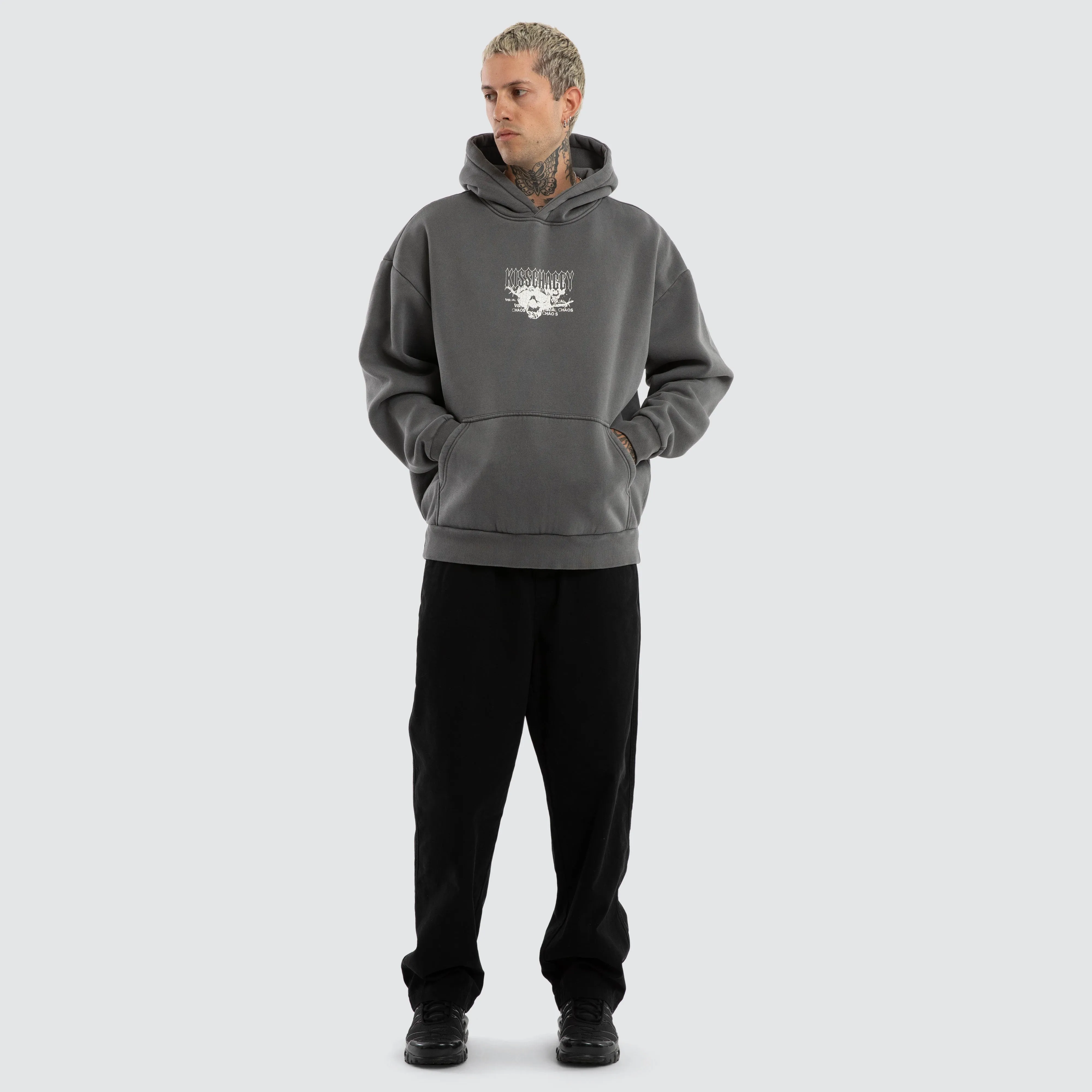 Vertex Oversized Hoodie Pigment Charcoal sold by Neverland product image thumbnail 2