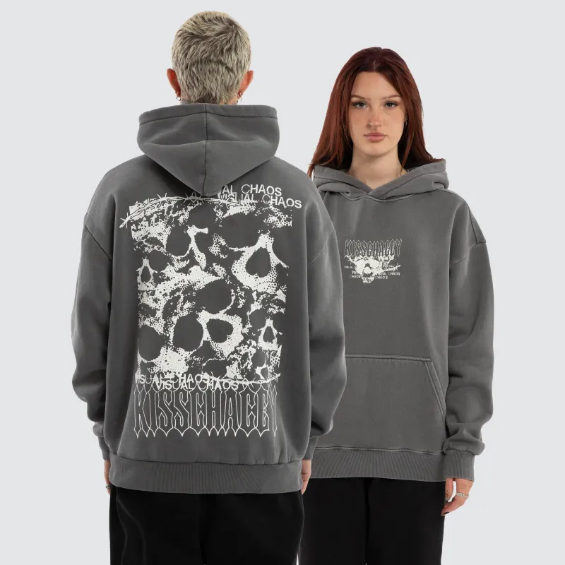 Vertex Oversized Hoodie Pigment Charcoal made by Neverland