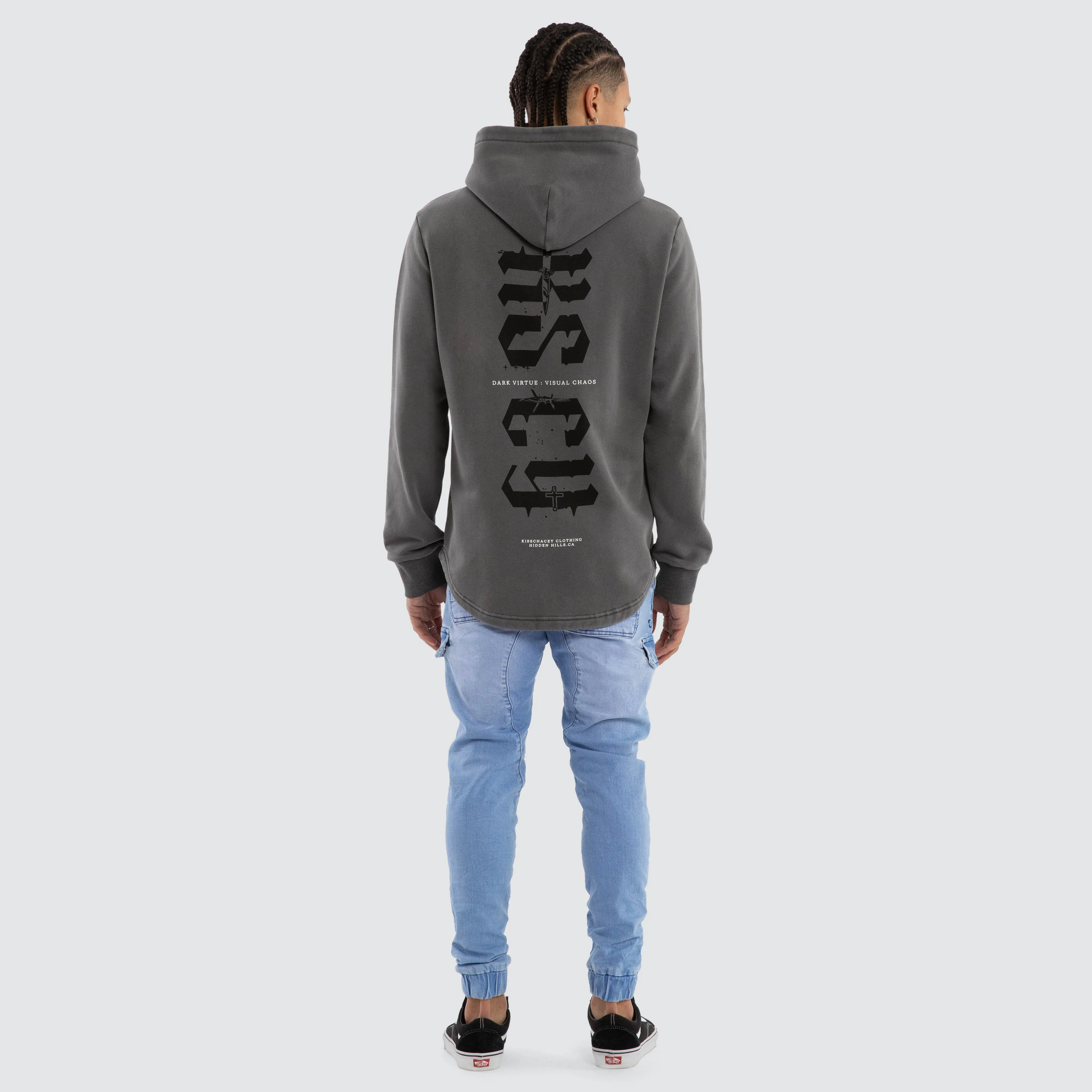 Existence Dual Curved Hoodie Pigment Charcoal sold by Neverland product image thumbnail 5