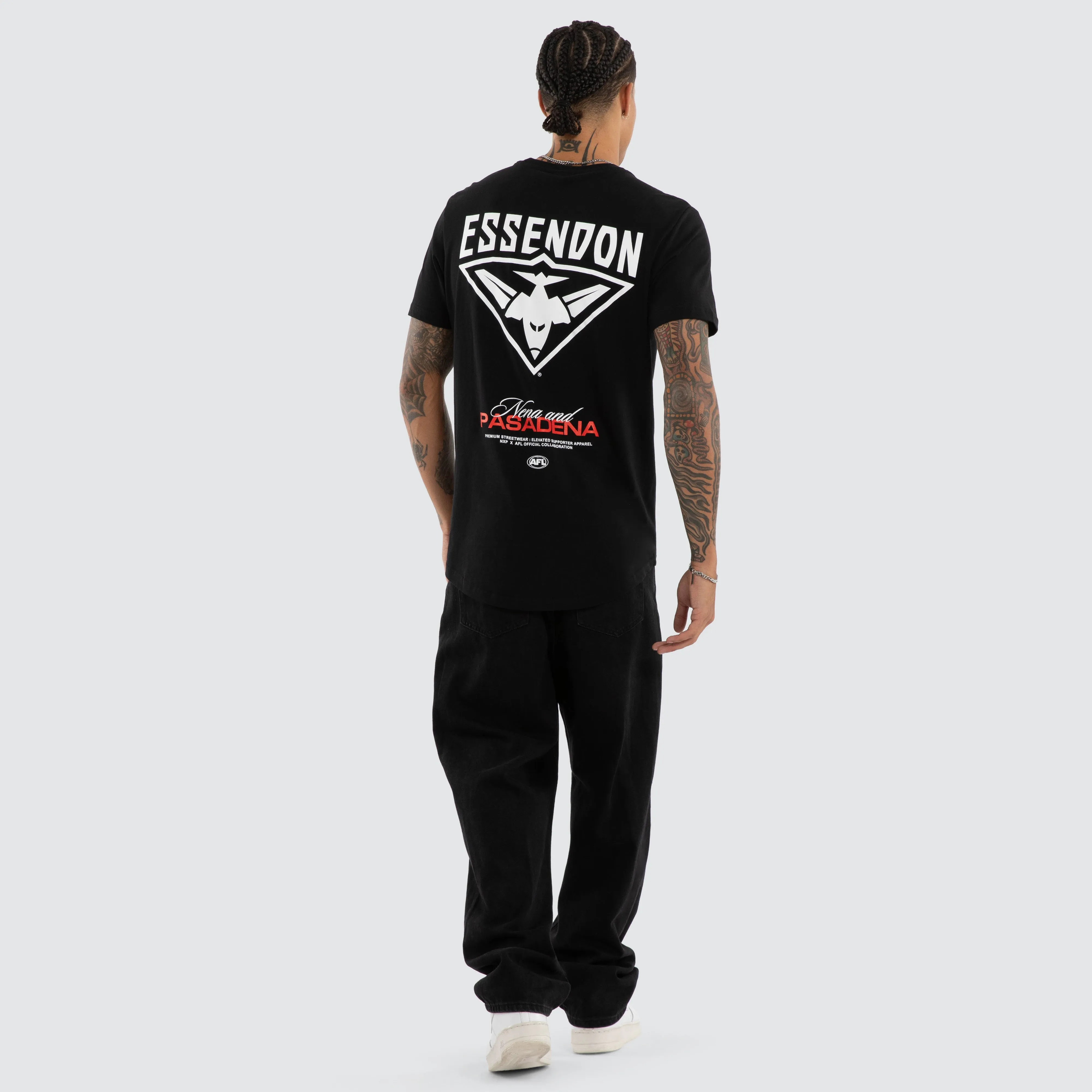 Essendon Bombers AFL Grand Dual Curved Tee Jet Black sold by Neverland product image thumbnail 3