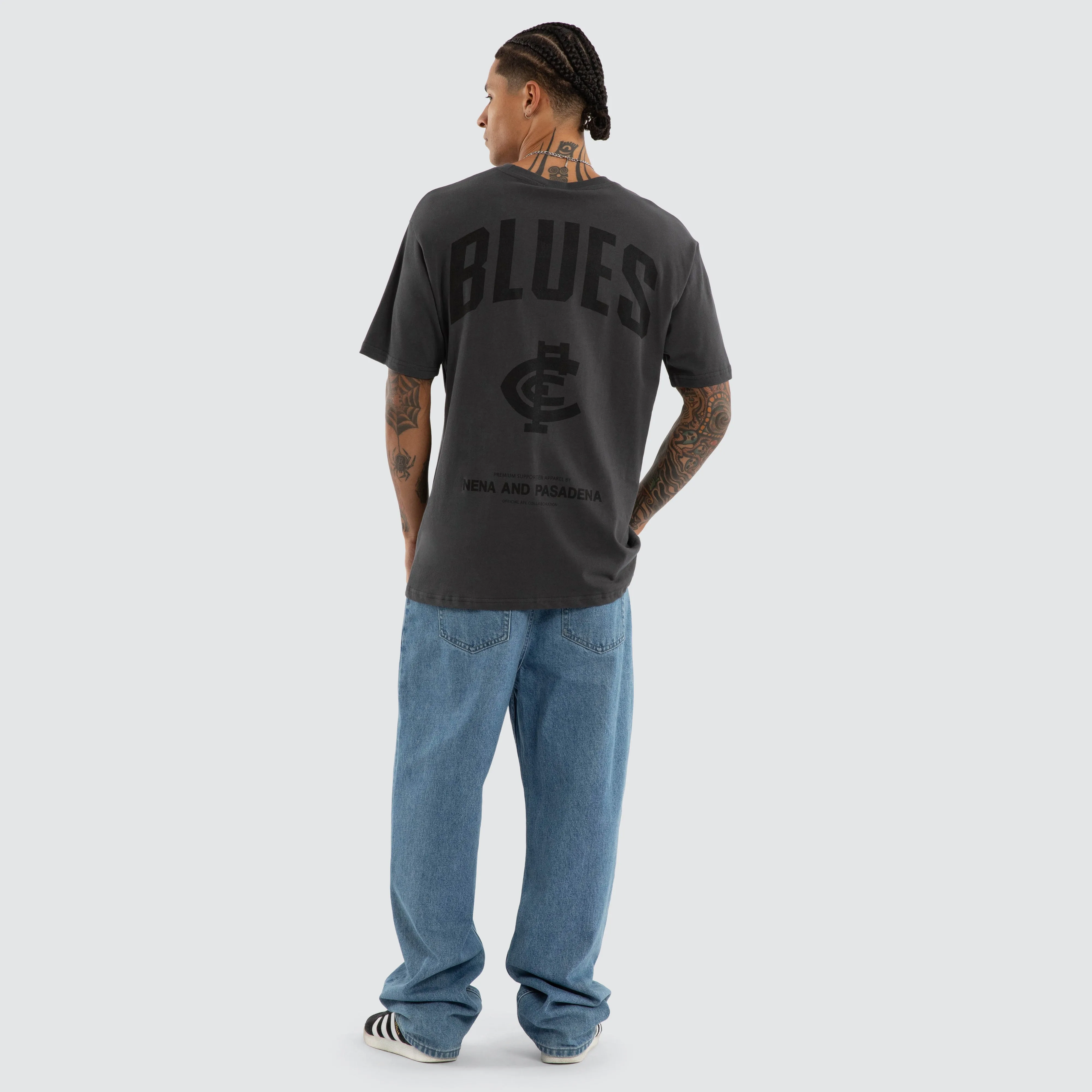 Carlton Blues AFL Champions Box Fit Tee Asphalt sold by Neverland product image thumbnail 5
