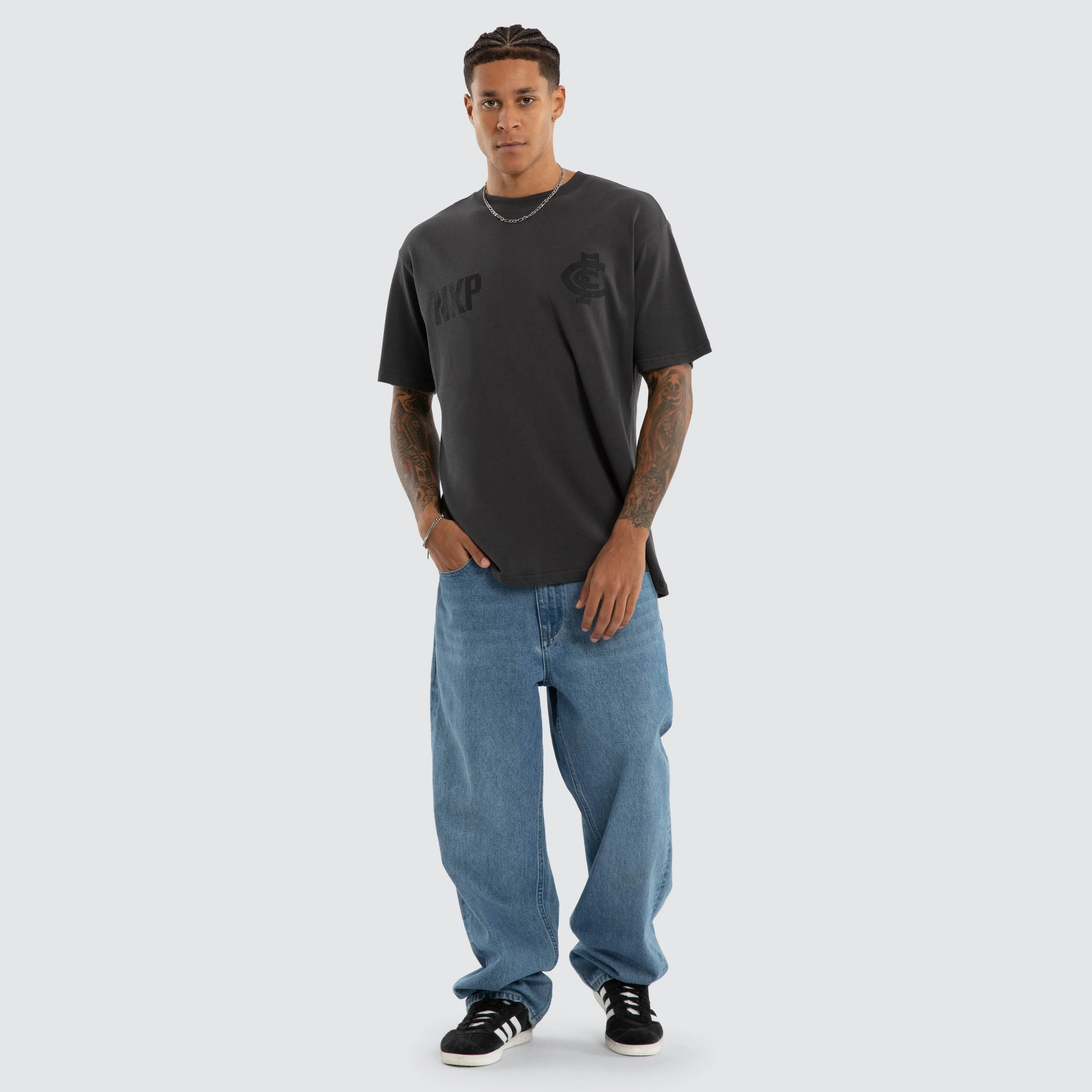Carlton Blues AFL Champions Box Fit Tee Asphalt sold by Neverland product image thumbnail 2